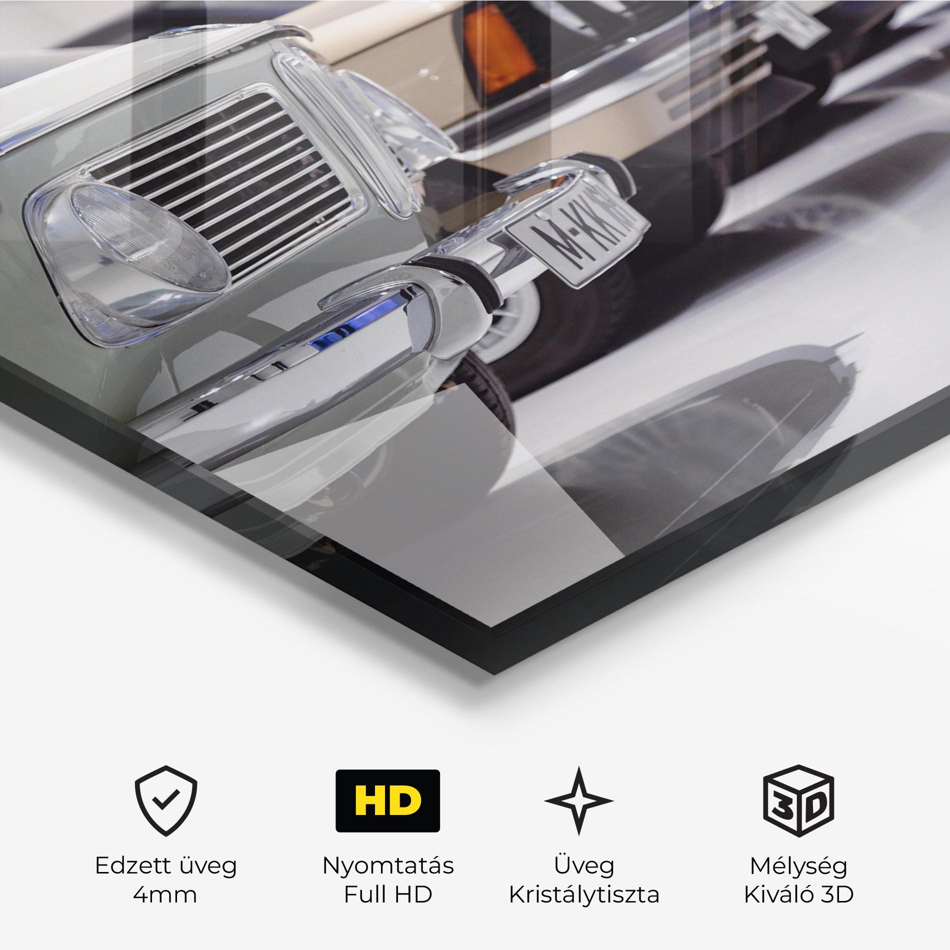 Üvegkép Vintage Cream Cars mockup 3