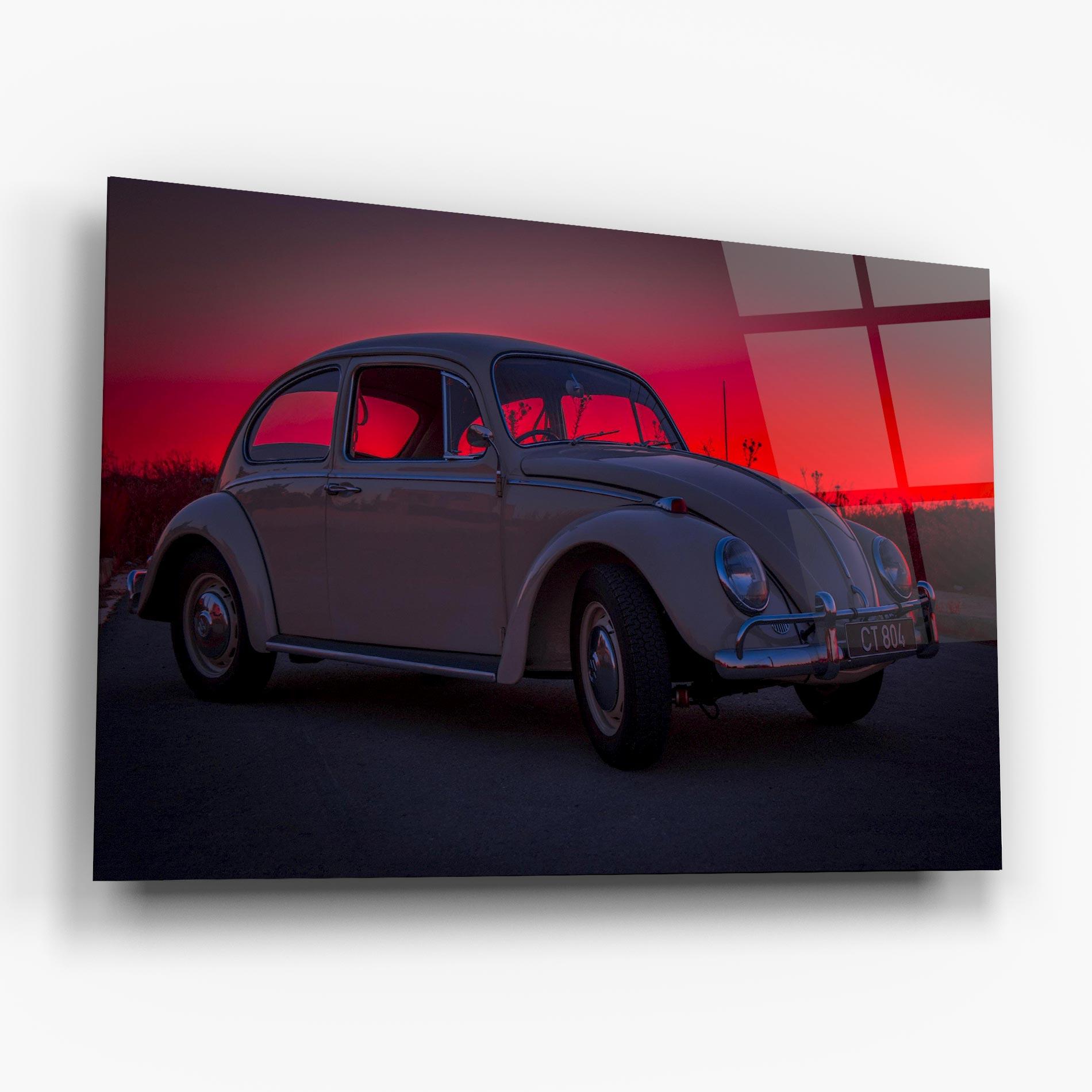 Üvegkép Old Car Sunset mockup 6