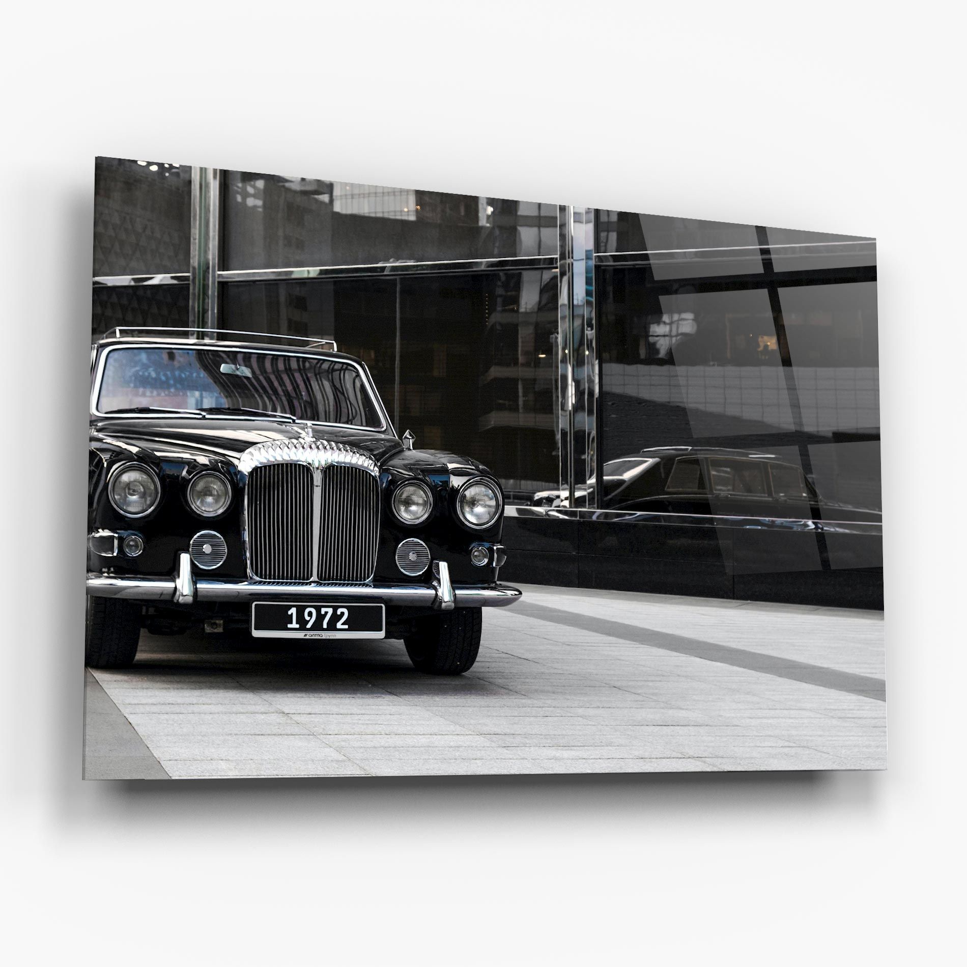 Vintage Black Car mockup 6