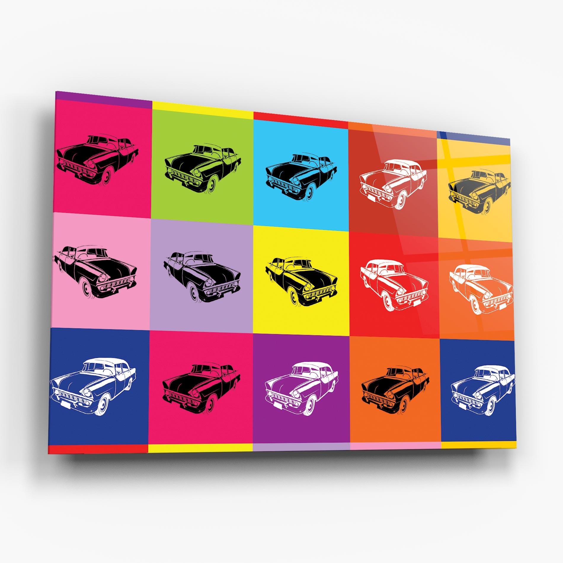 Üvegkép Vintage Car Mix mockup 6
