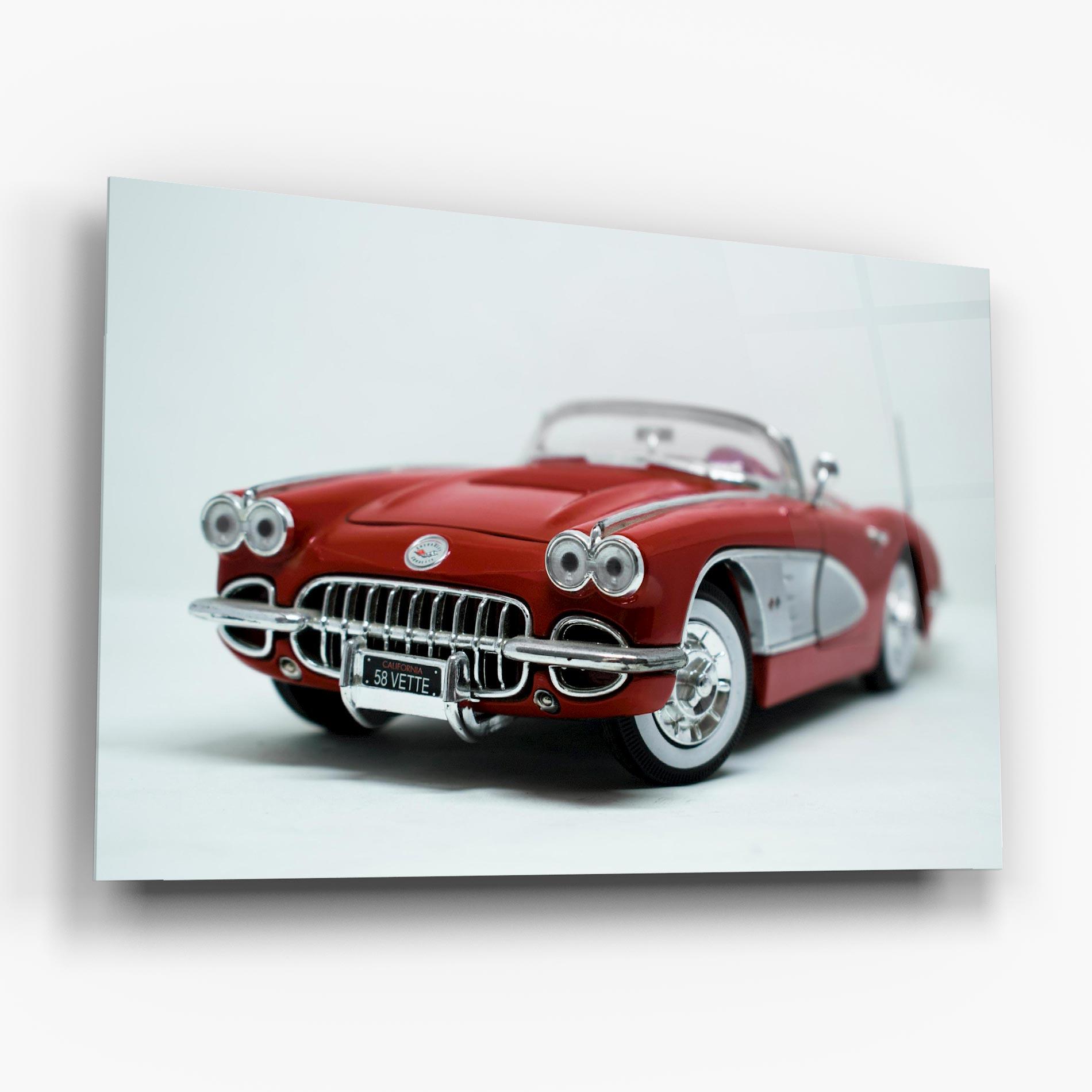 Üvegkép Vintage Red Car mockup 6