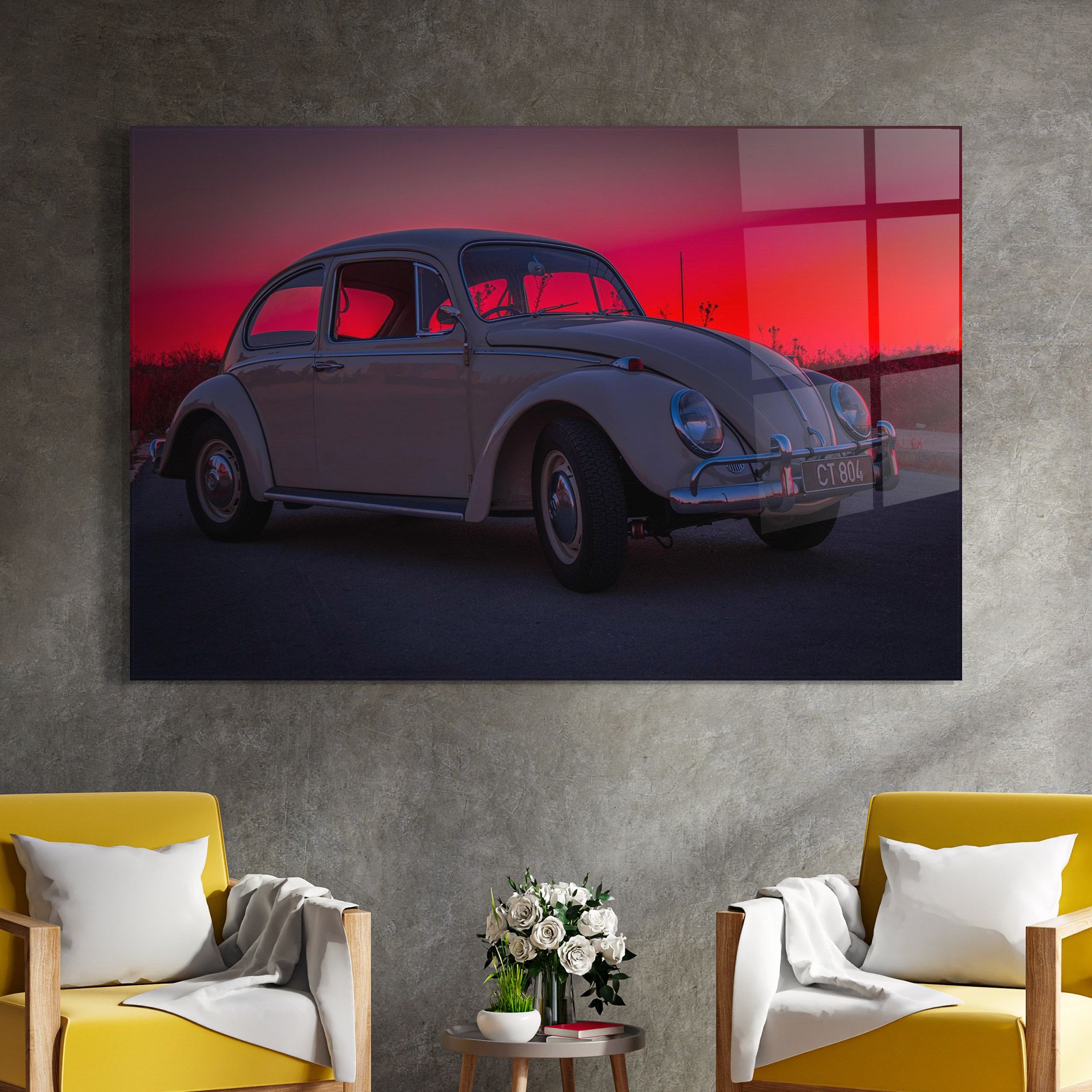 Old Car Sunset mockup 4