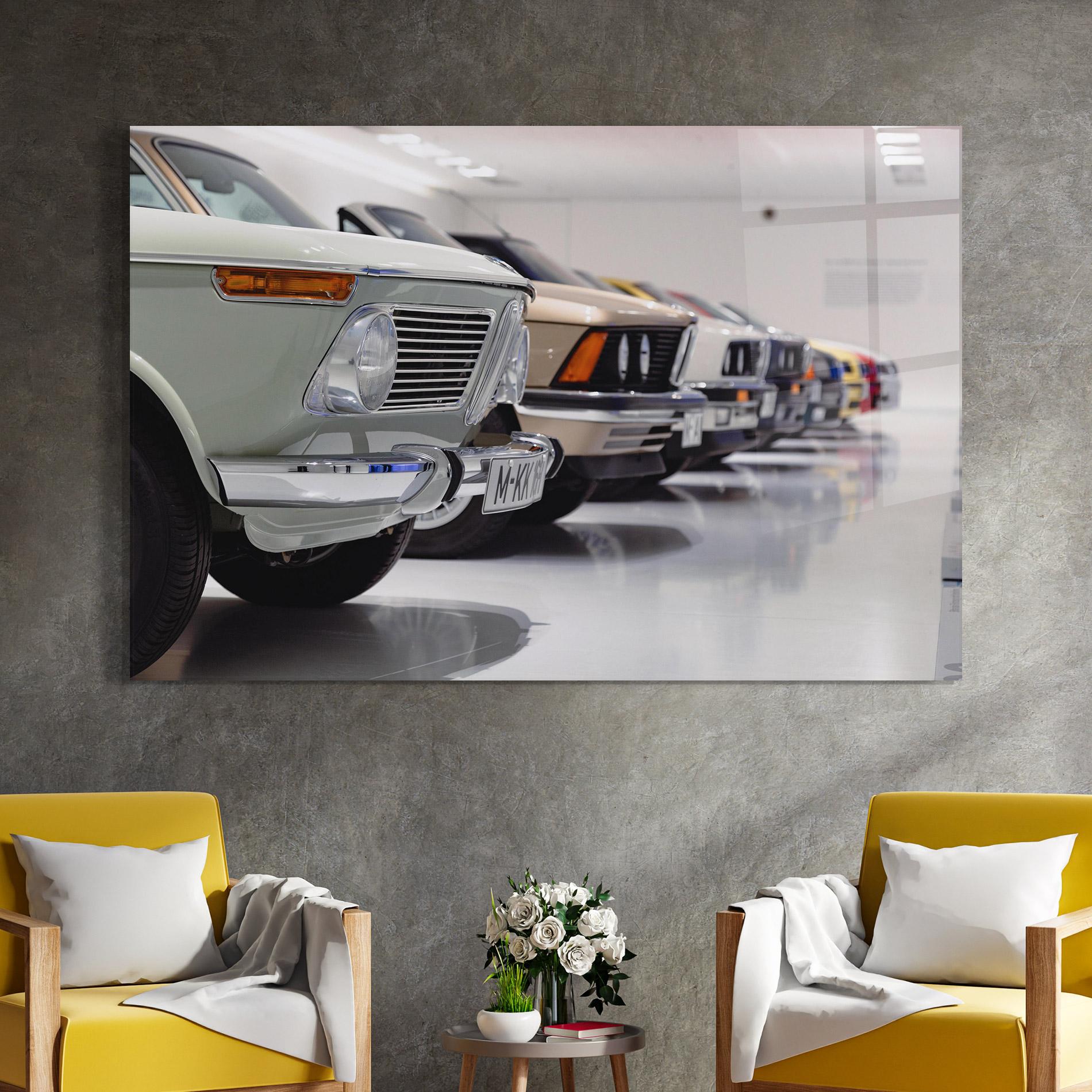 Üvegkép Vintage Cream Cars mockup 4