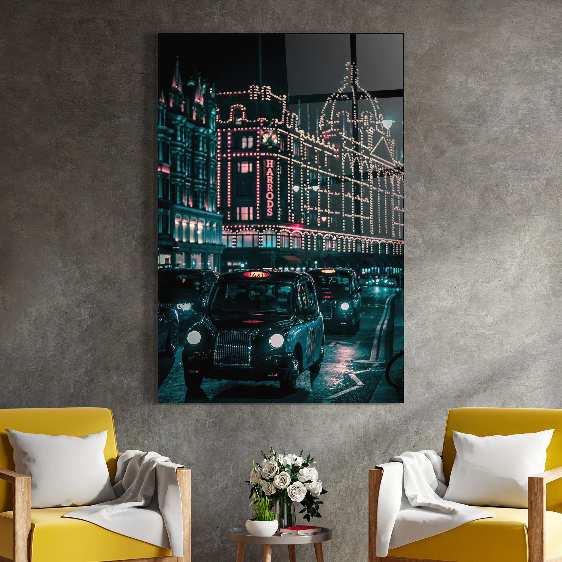 Üvegkép City Lights Car mockup 4