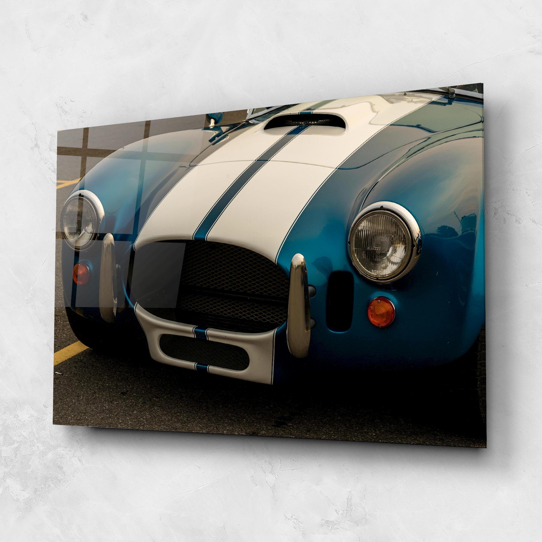Üvegkép Blue Vintage Car mockup 1