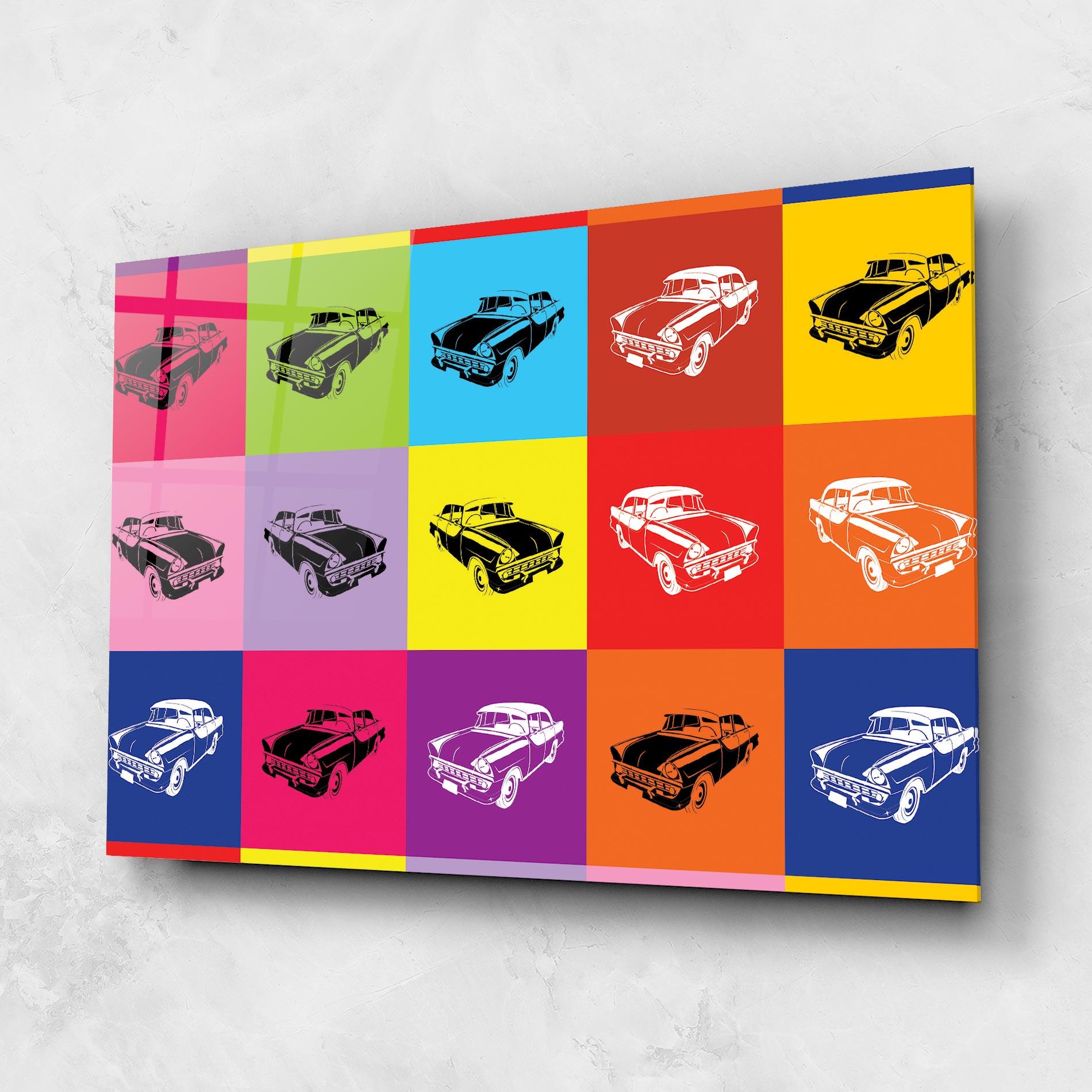 Üvegkép Vintage Car Mix mockup 1