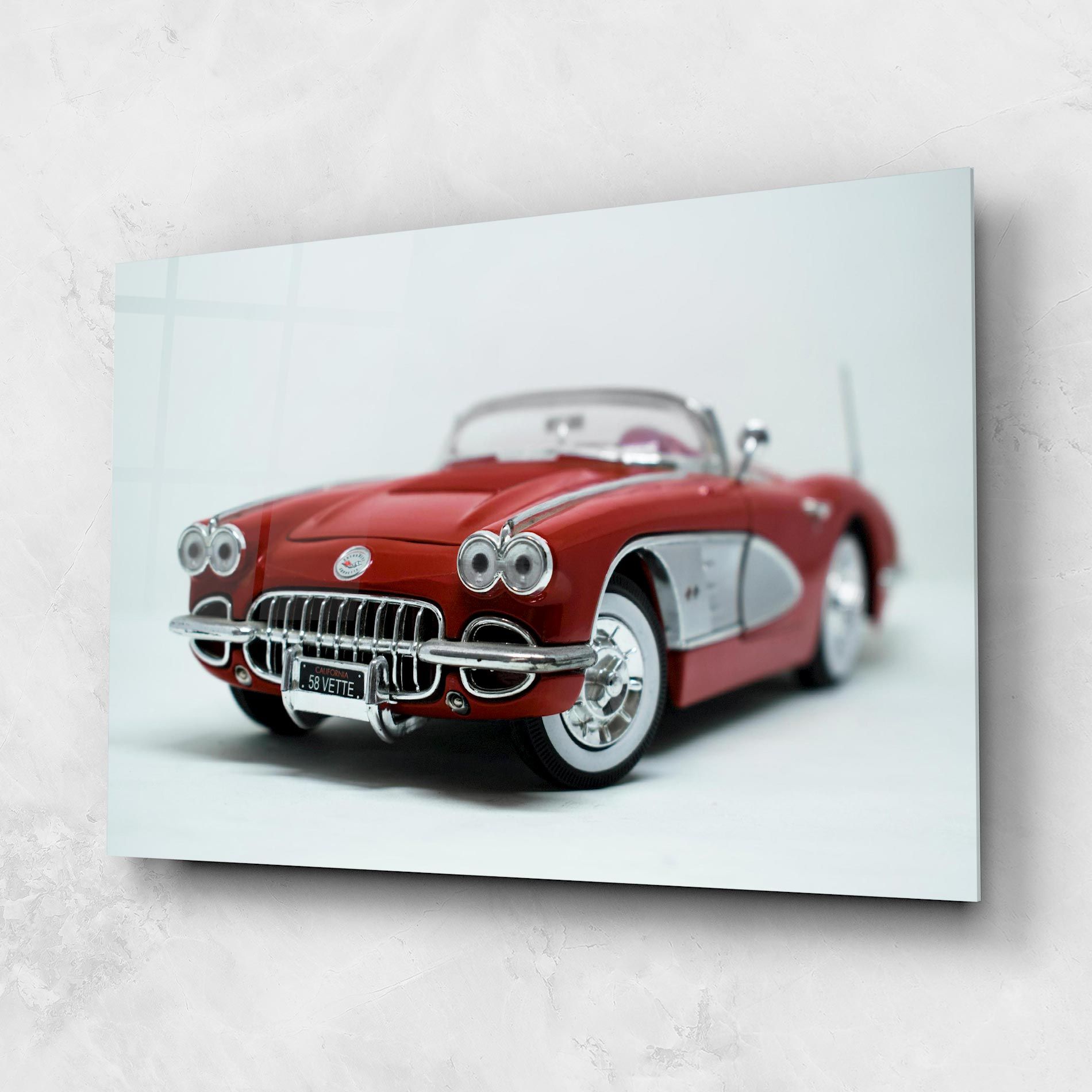 Vintage Red Car mockup 1