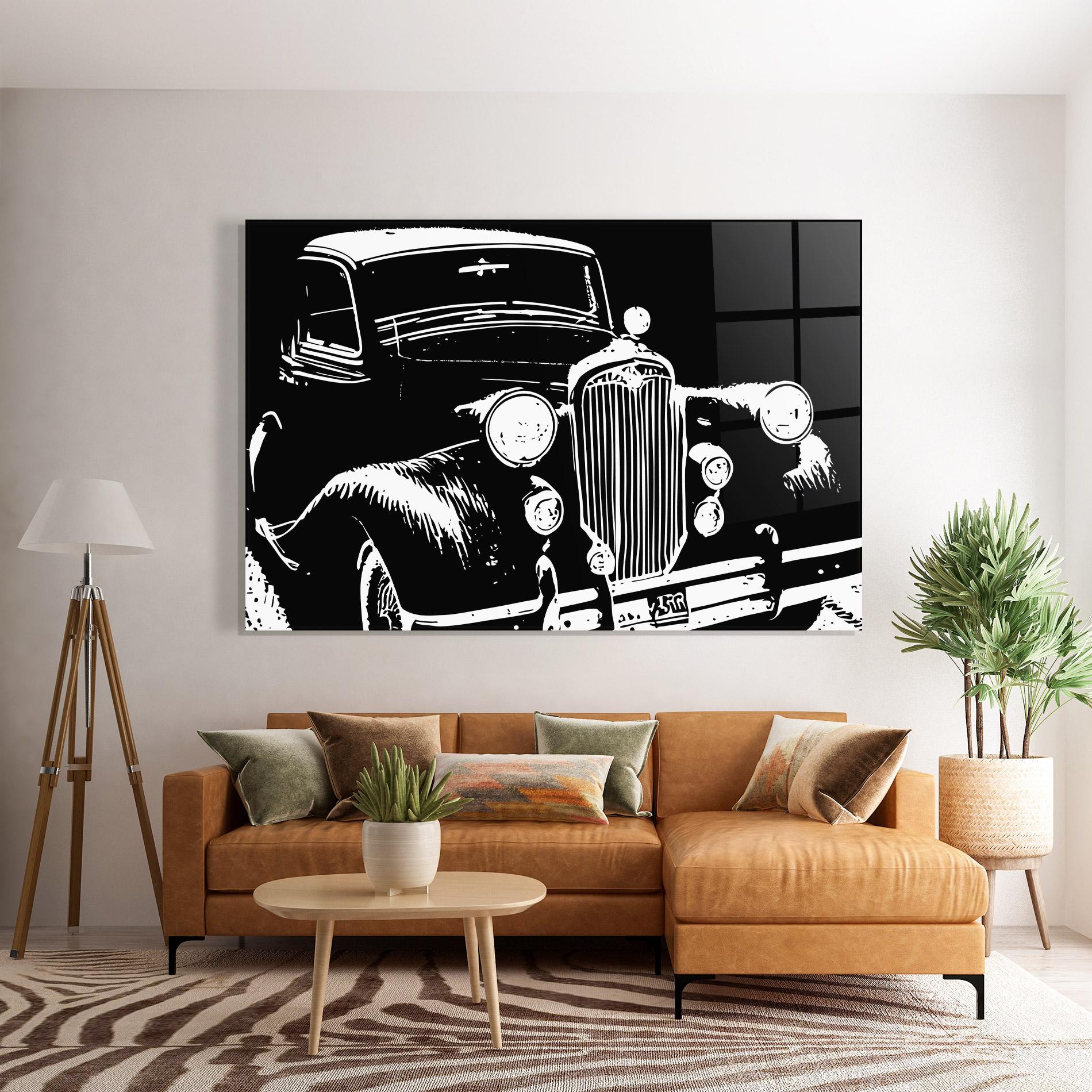 Üvegkép Old Car mockup 7