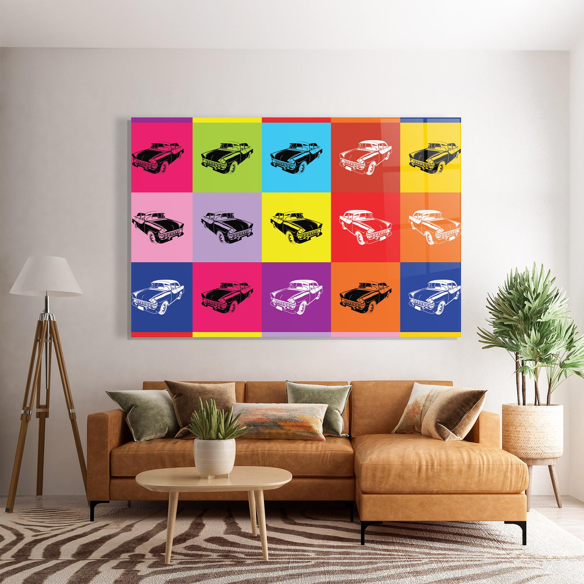 Üvegkép Vintage Car Mix mockup 7