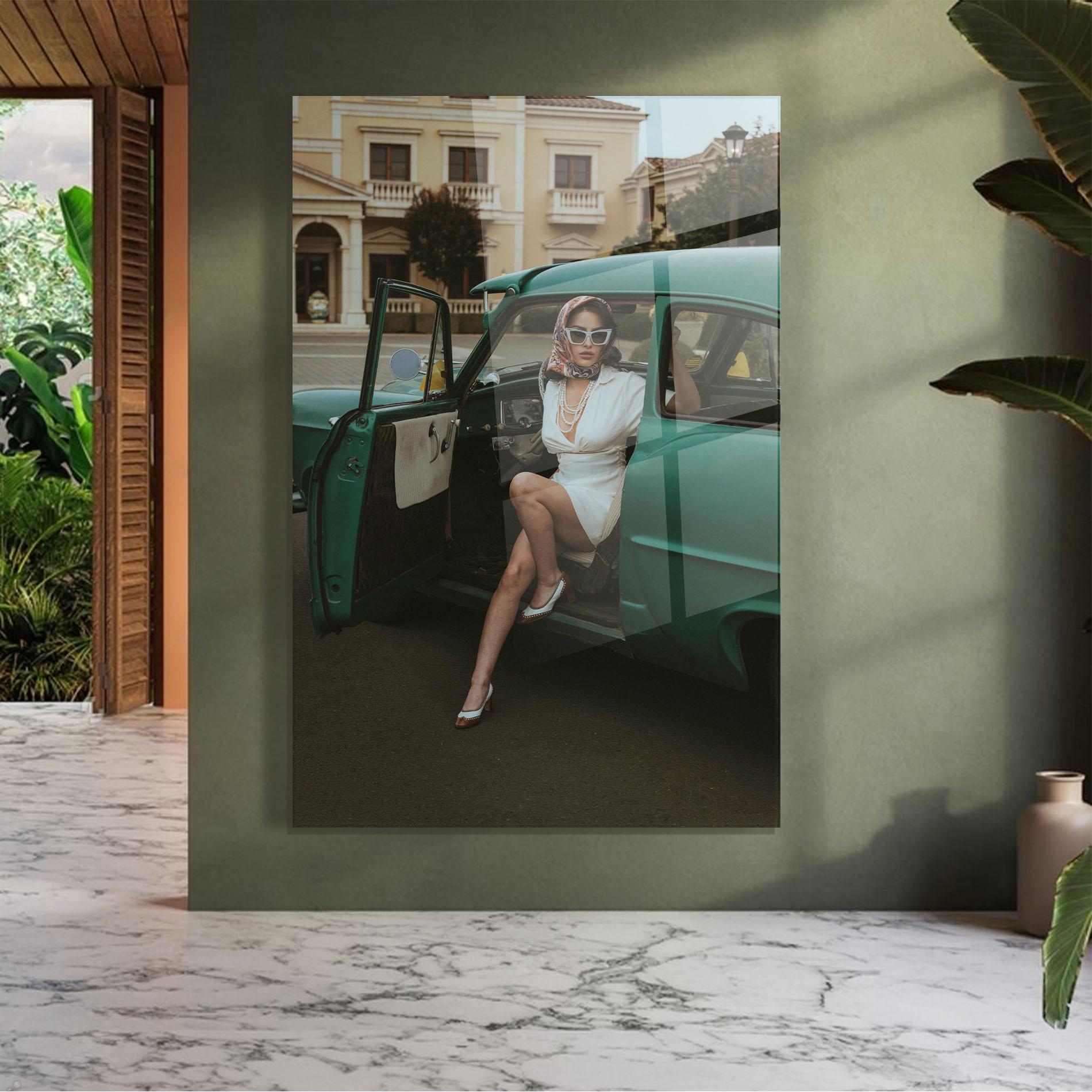 Üvegkép Lady Vintage Cat mockup 7