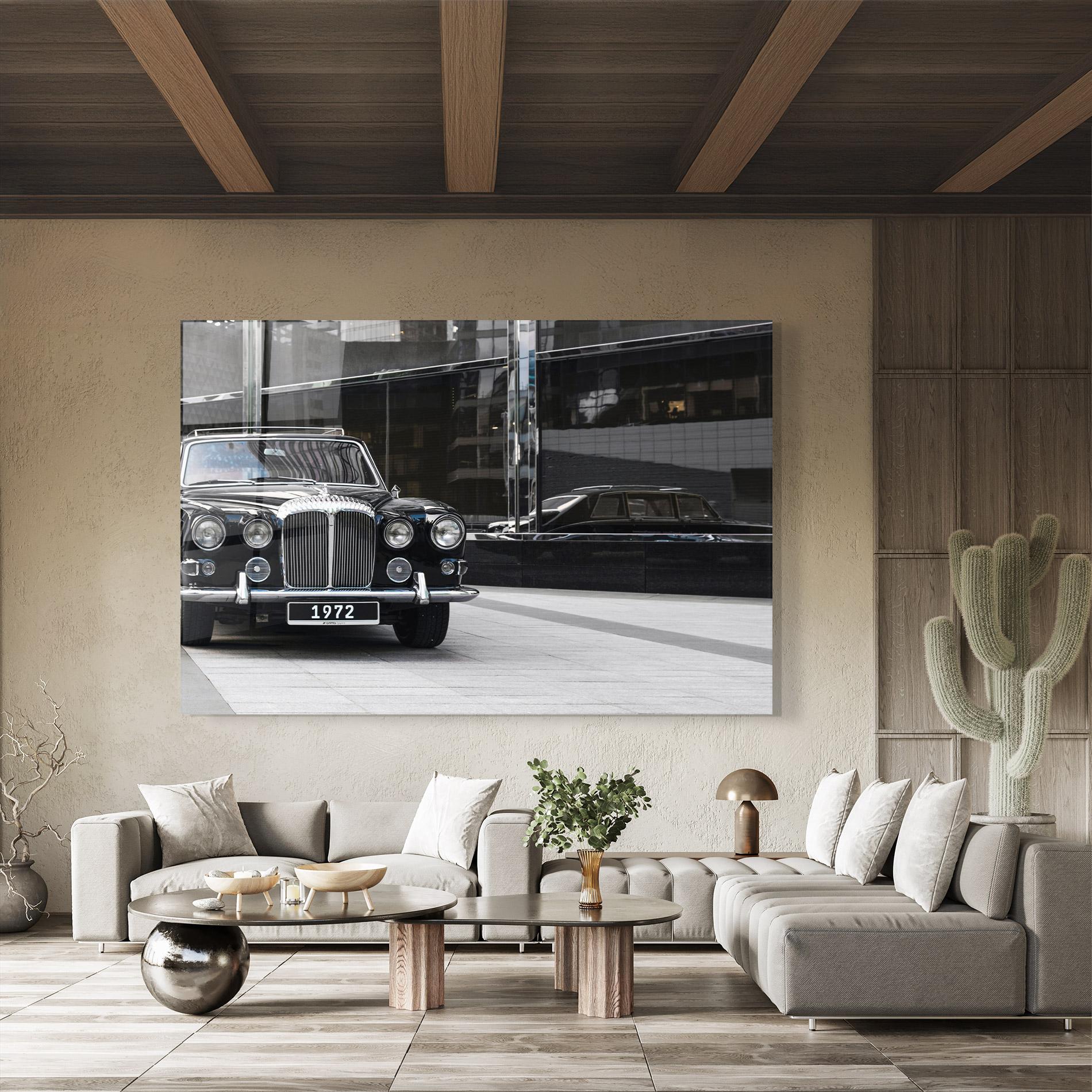 Üvegkép Vintage Black Car mockup 8