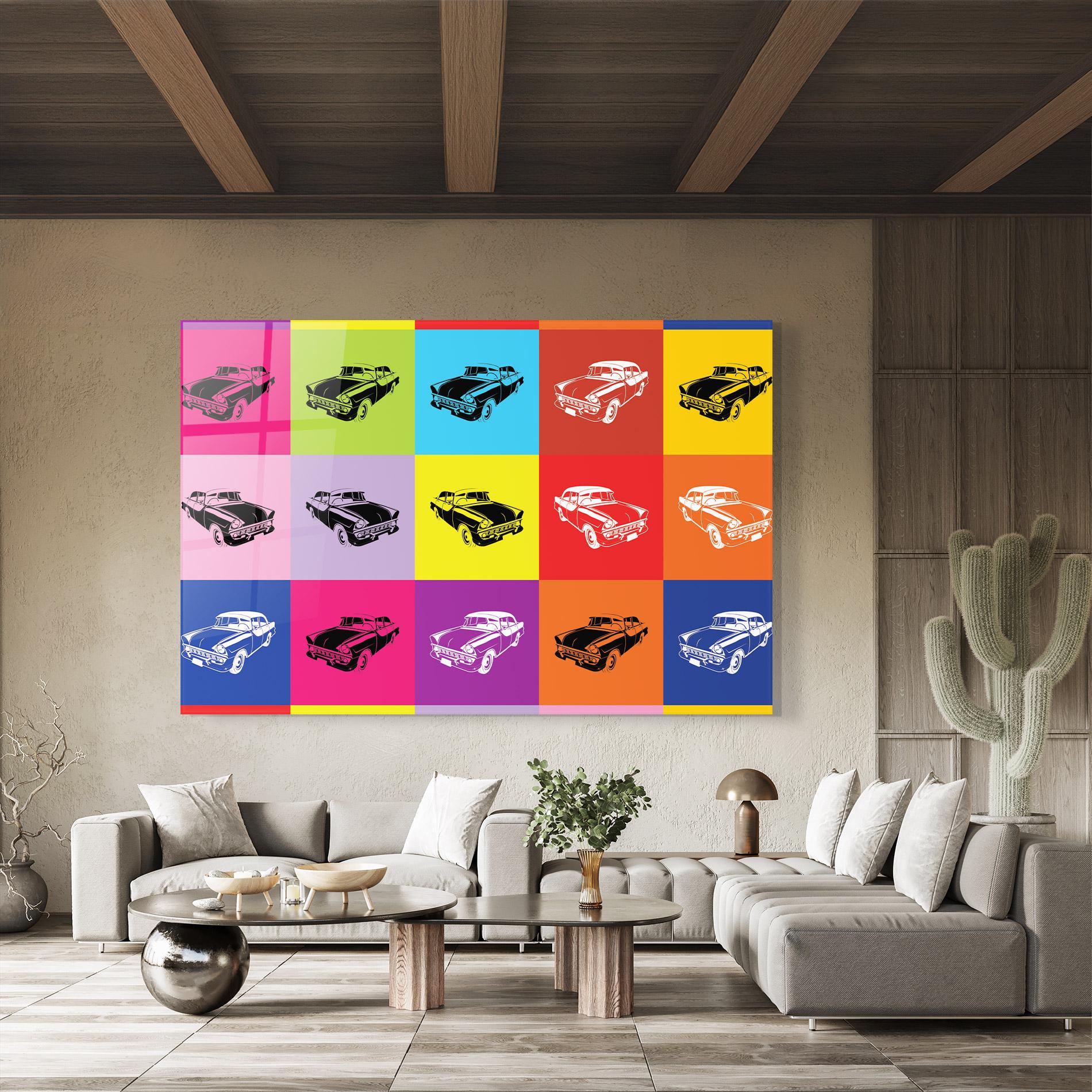 Üvegkép Vintage Car Mix mockup 8