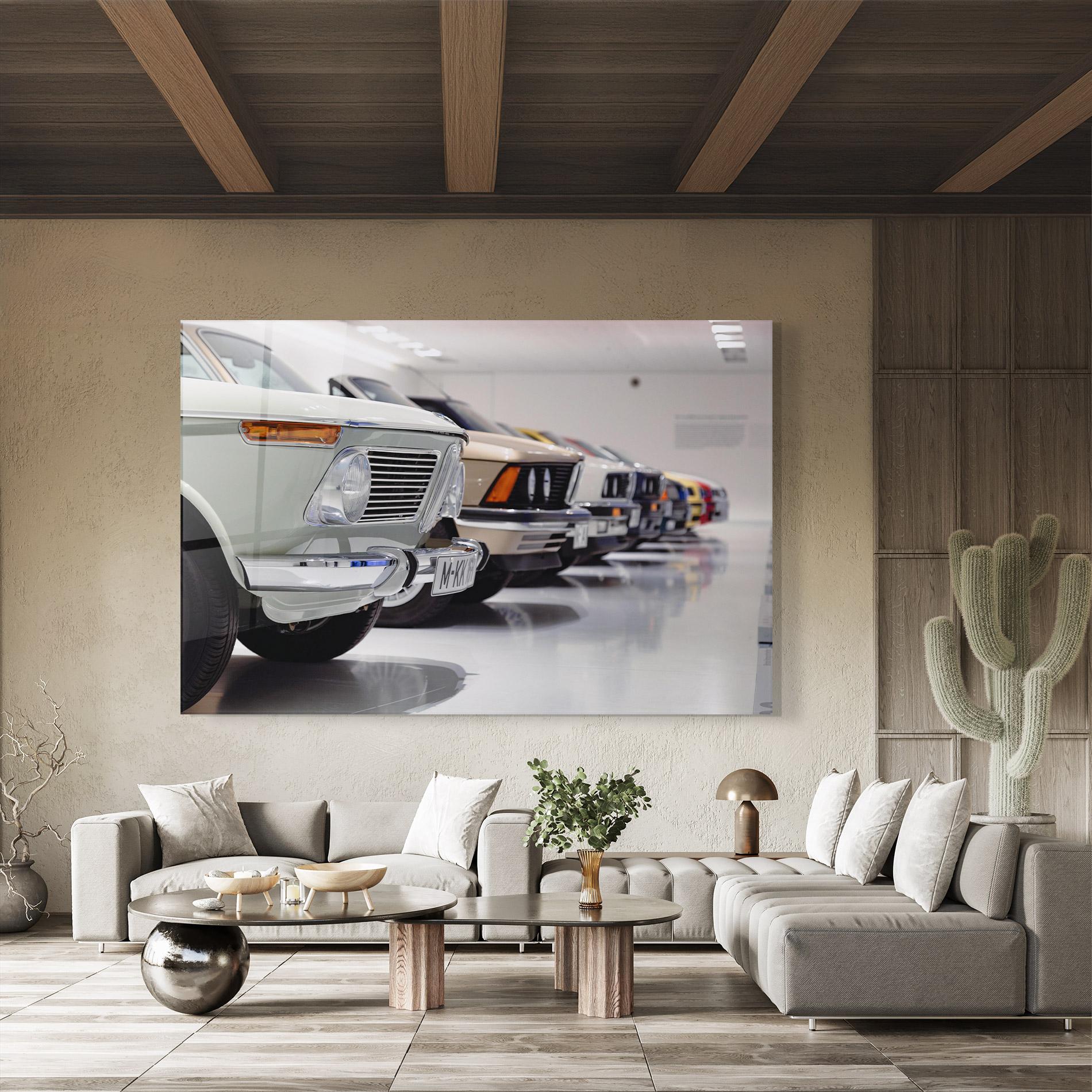 Üvegkép Vintage Cream Cars mockup 8