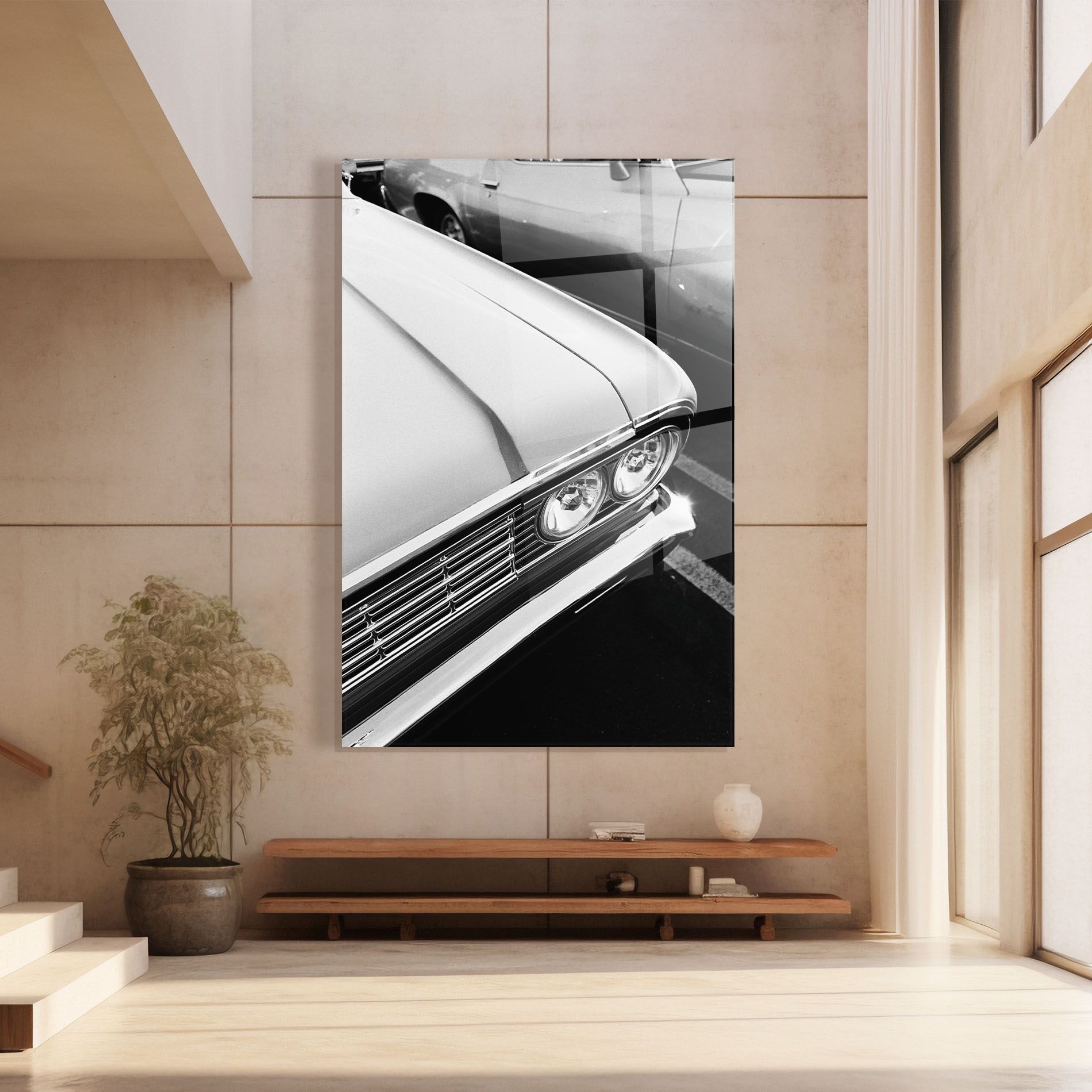 Grey Vintage Car mockup 8