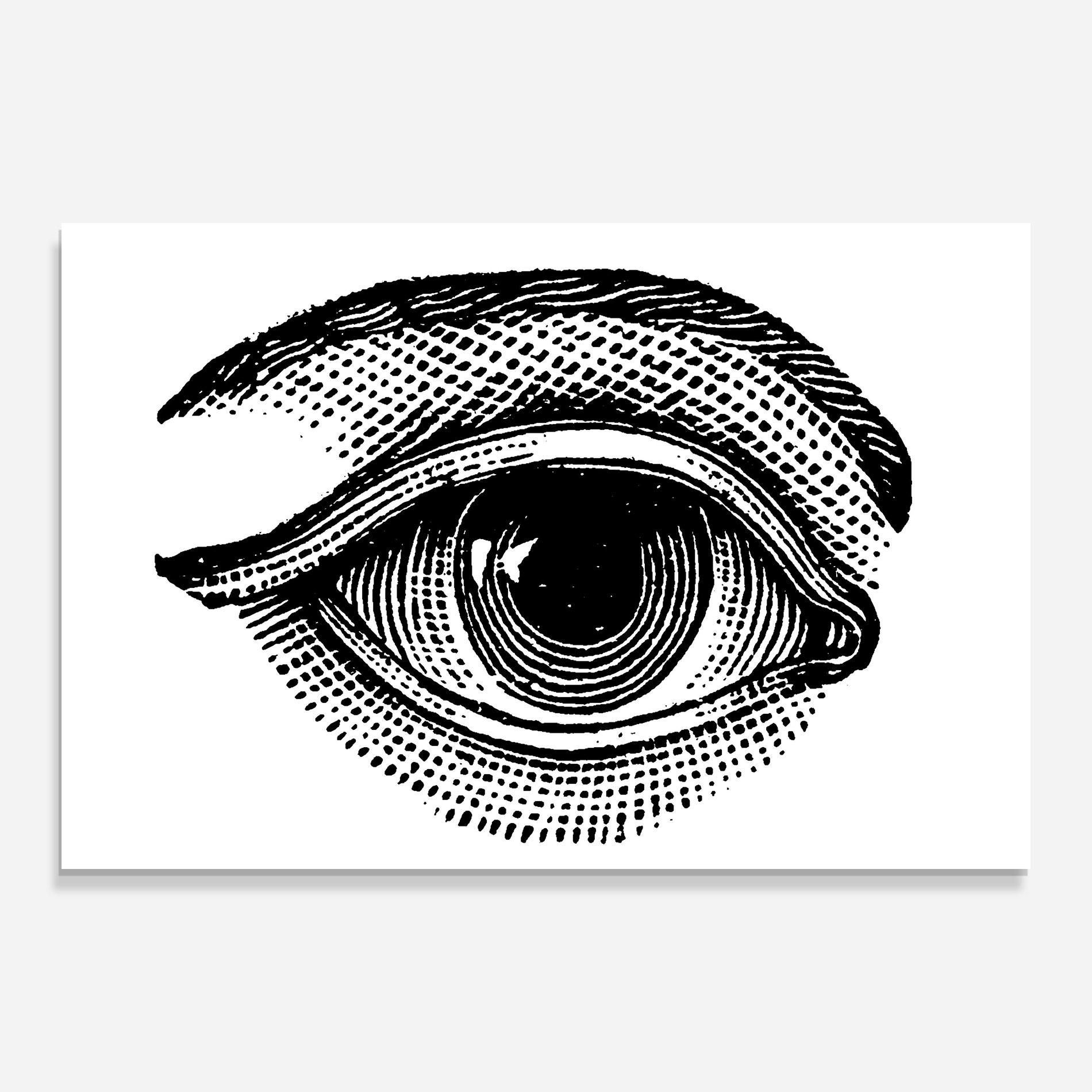 Üvegkép Big Eye Drawing mockup 0
