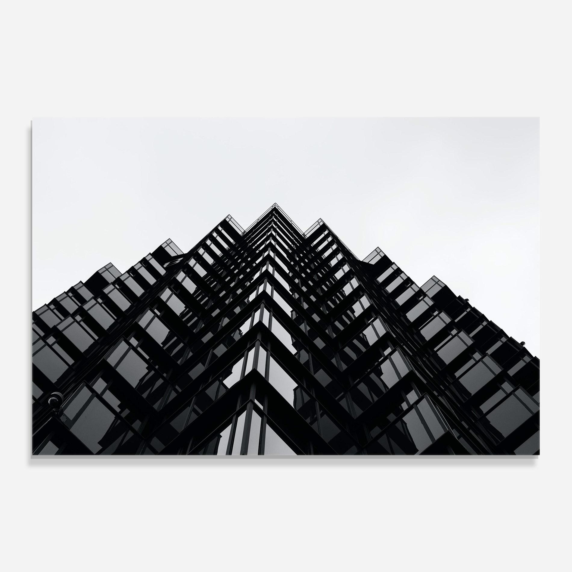 Üvegkép Black Building mockup 0