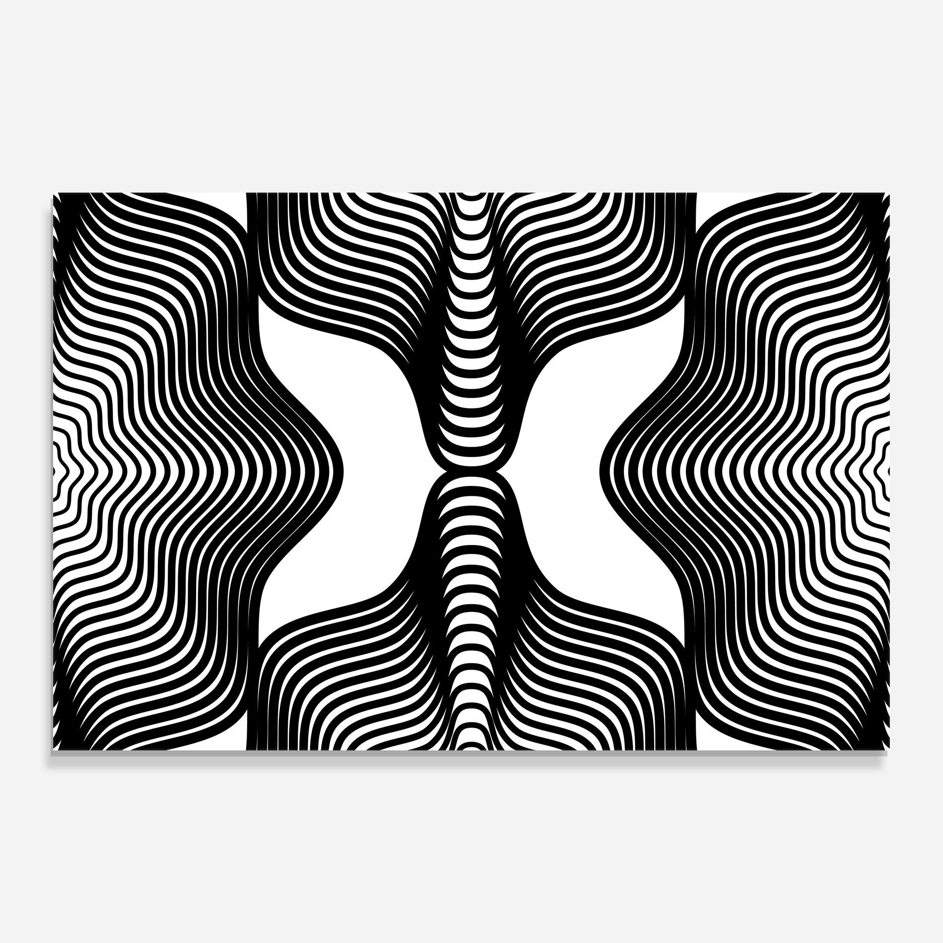 Üvegkép Black Line Pattern mockup 0