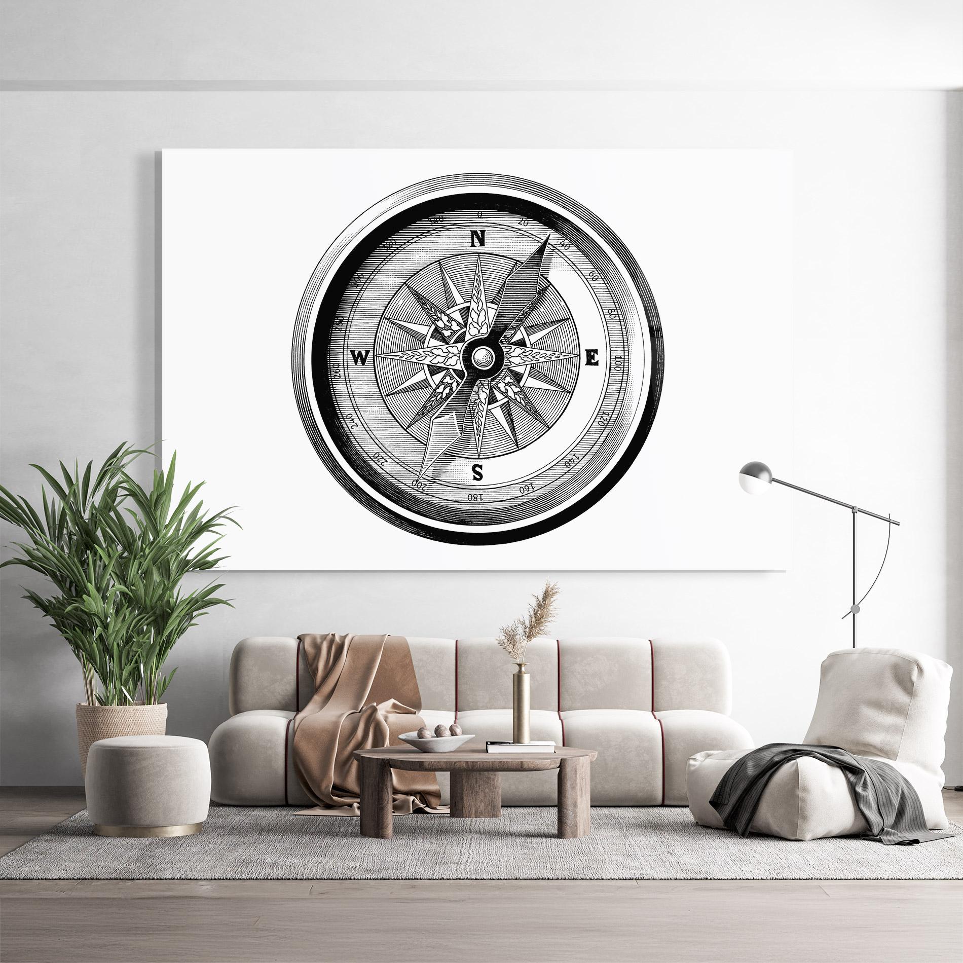Üvegkép Black Compass mockup 9