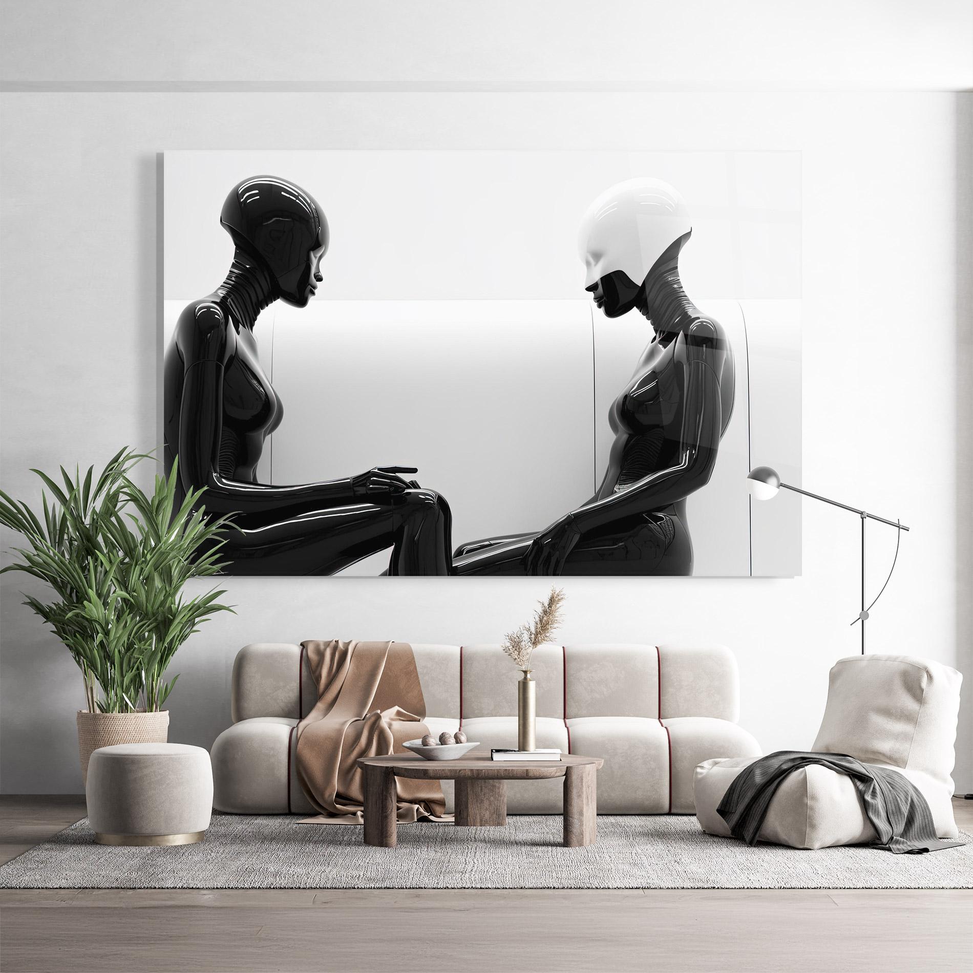 Üvegkép Black Mannequin mockup 9