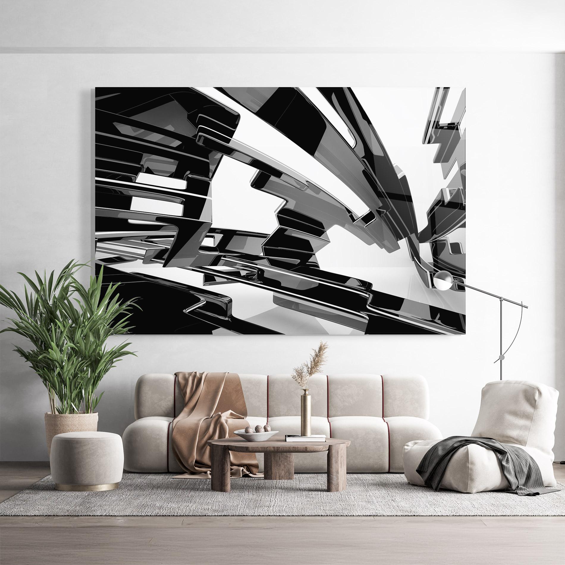 Üvegkép Glossy Sculpture mockup 9