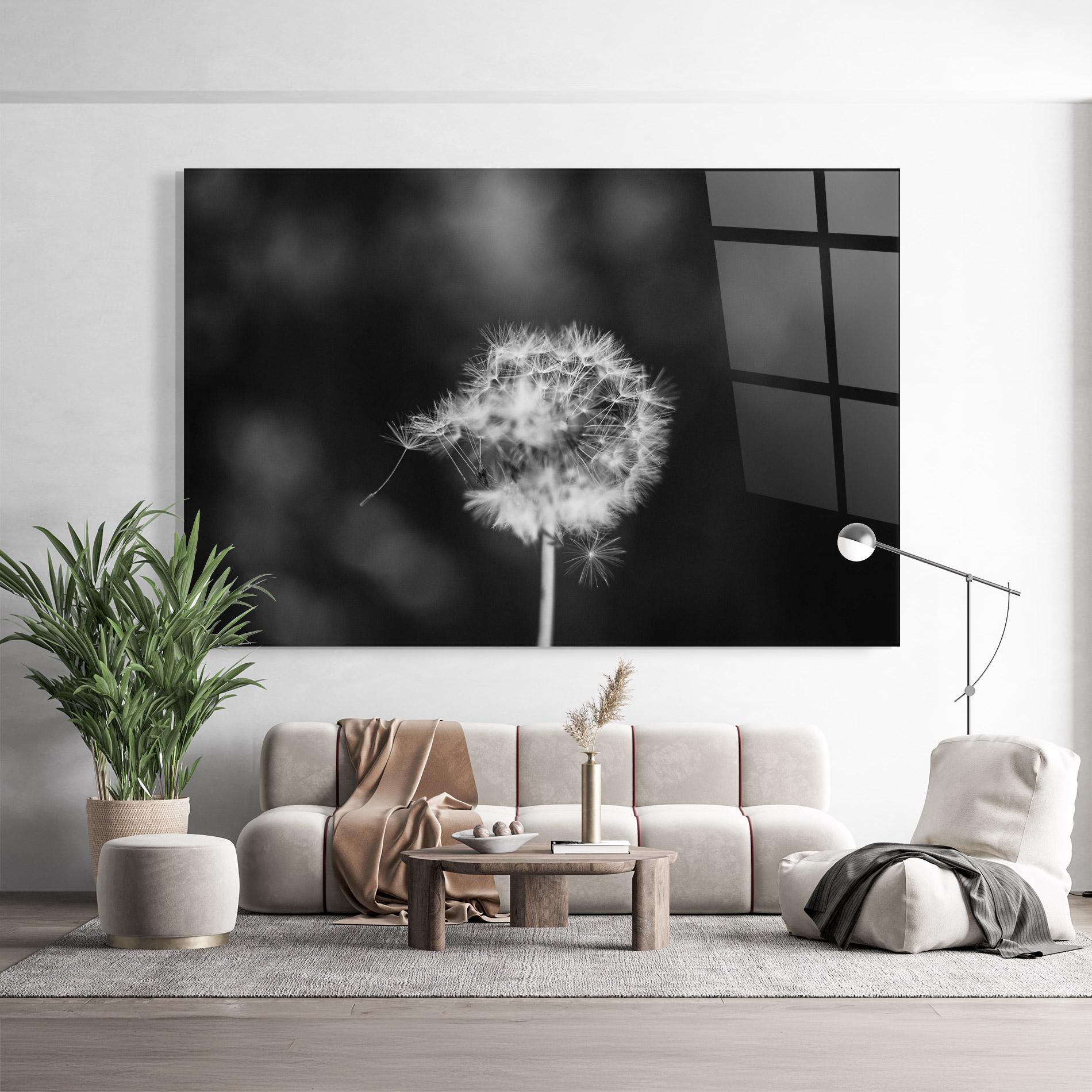Üvegkép Grey Dandelion mockup 9