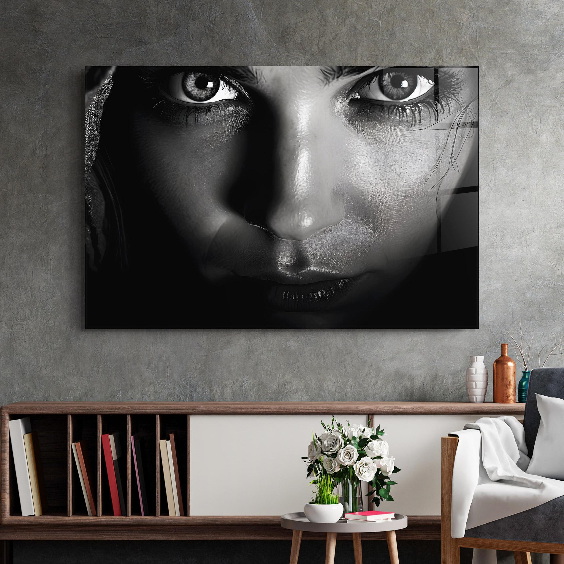 Üvegkép Closeup Portrait mockup 2