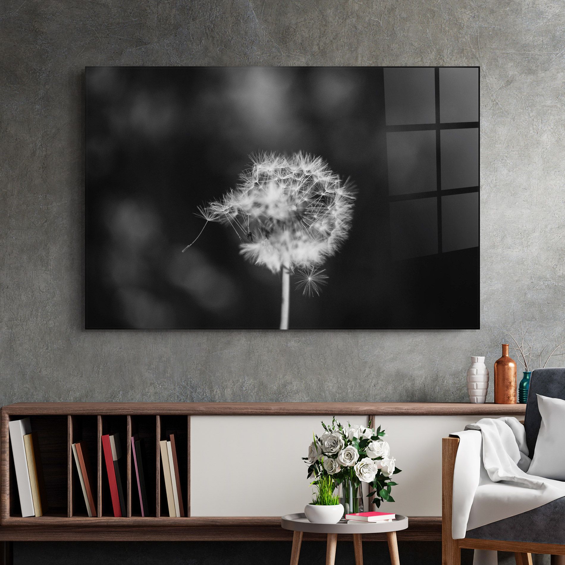 Grey Dandelion mockup 2