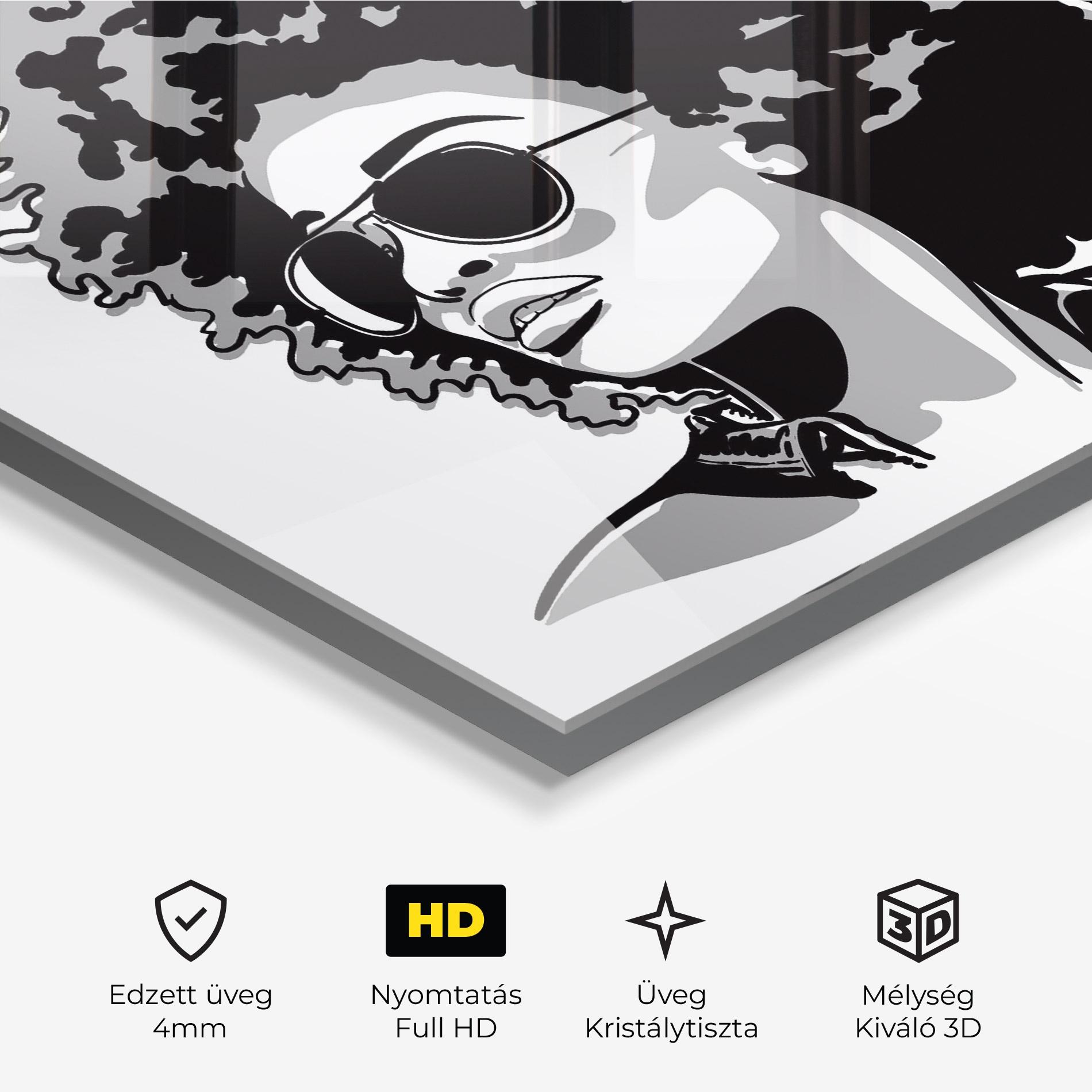 Üvegkép Black Grasses mockup 3