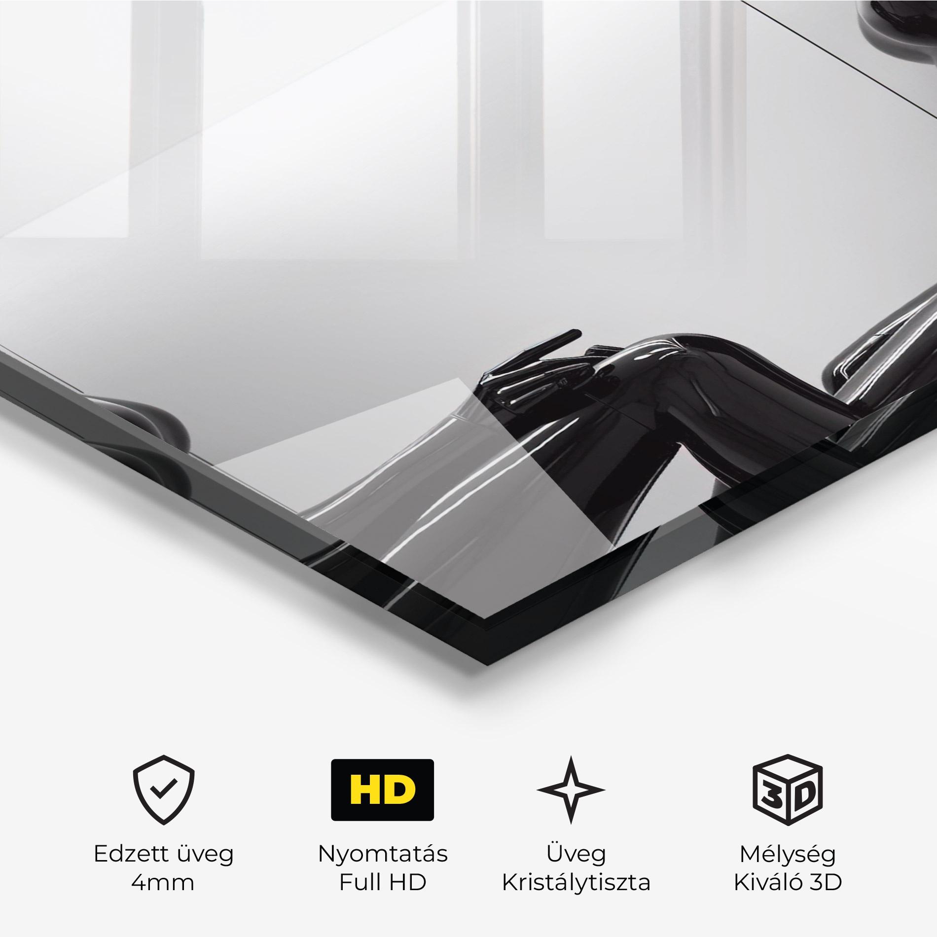 Üvegkép Black Mannequin mockup 3