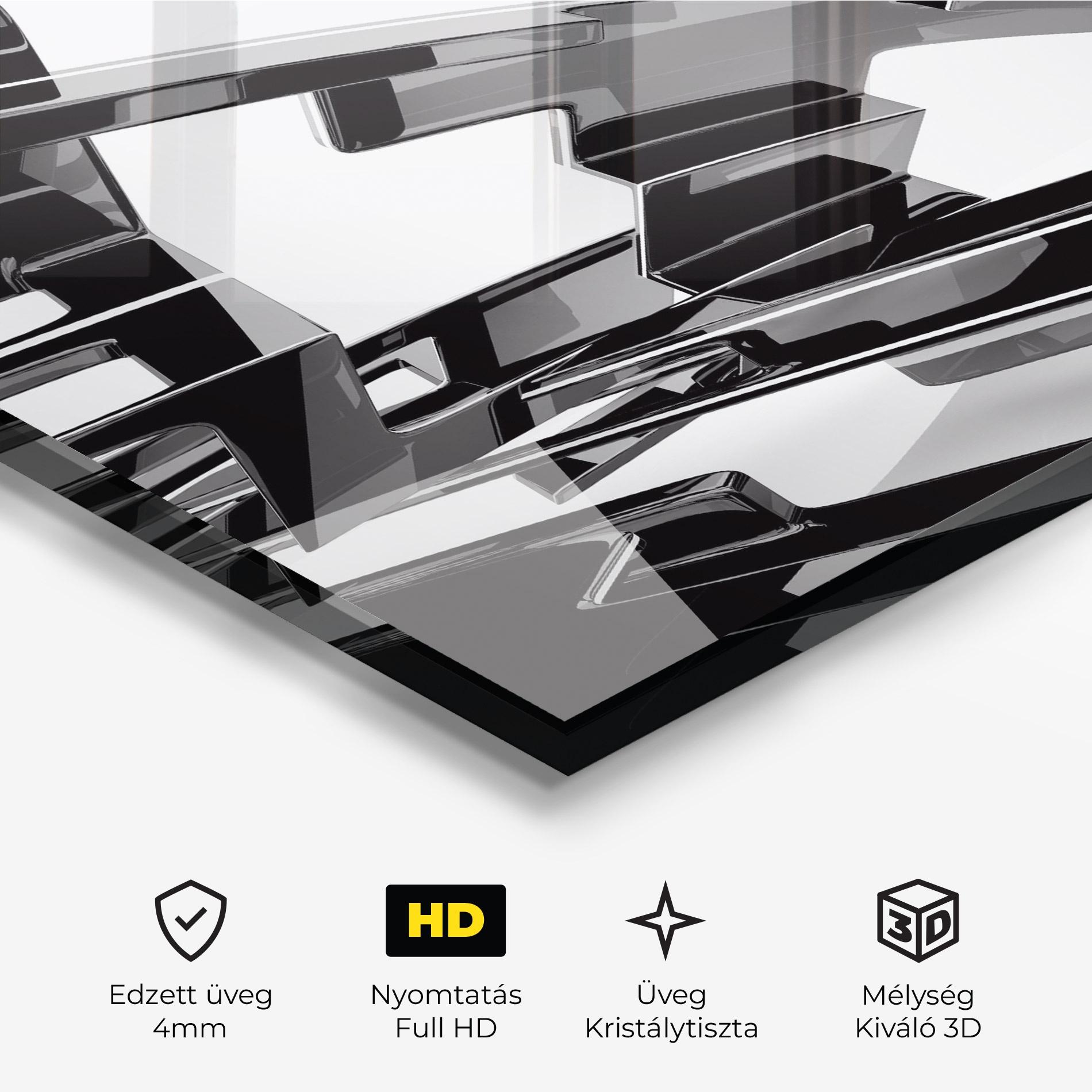 Üvegkép Glossy Sculpture mockup 3