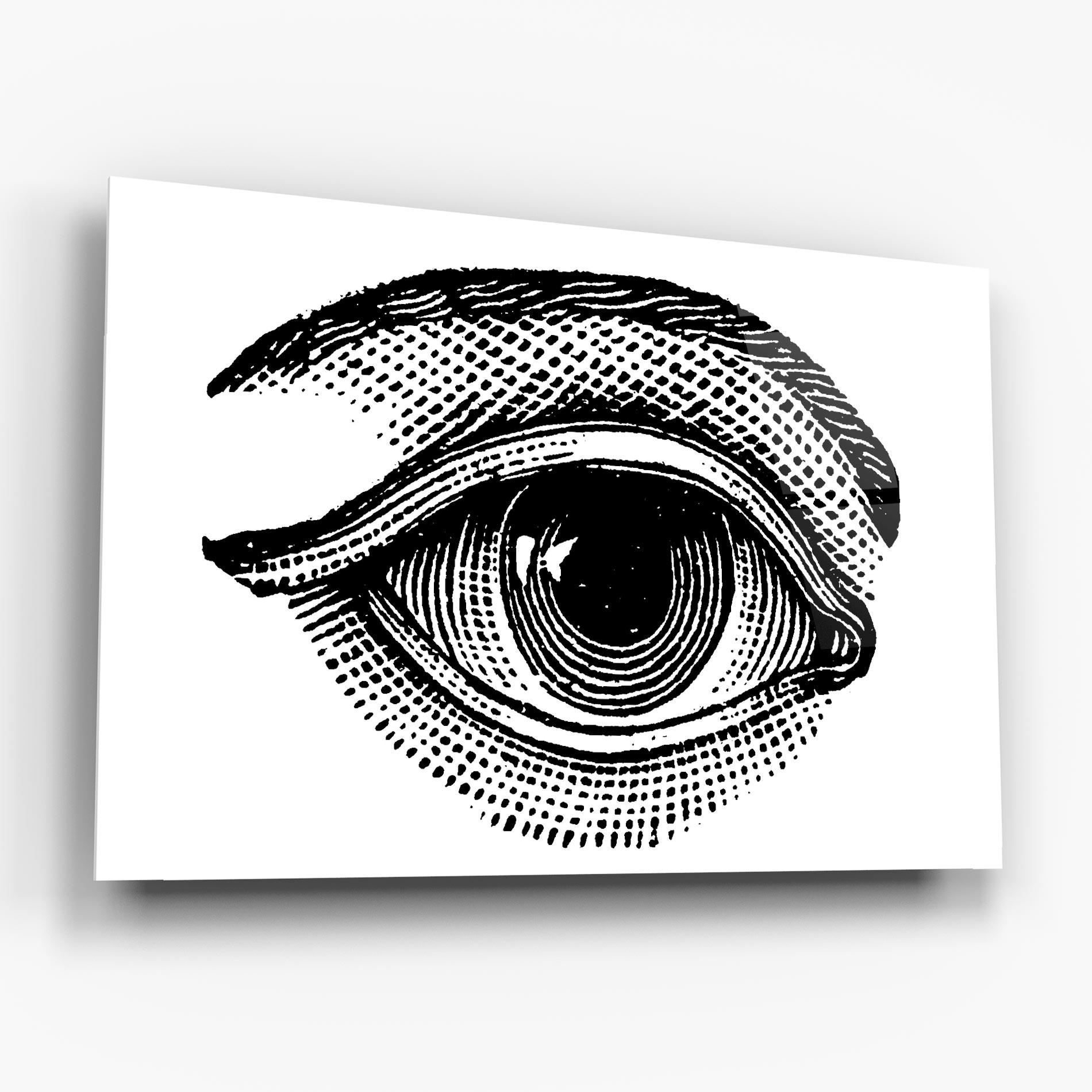 Üvegkép Big Eye Drawing mockup 6