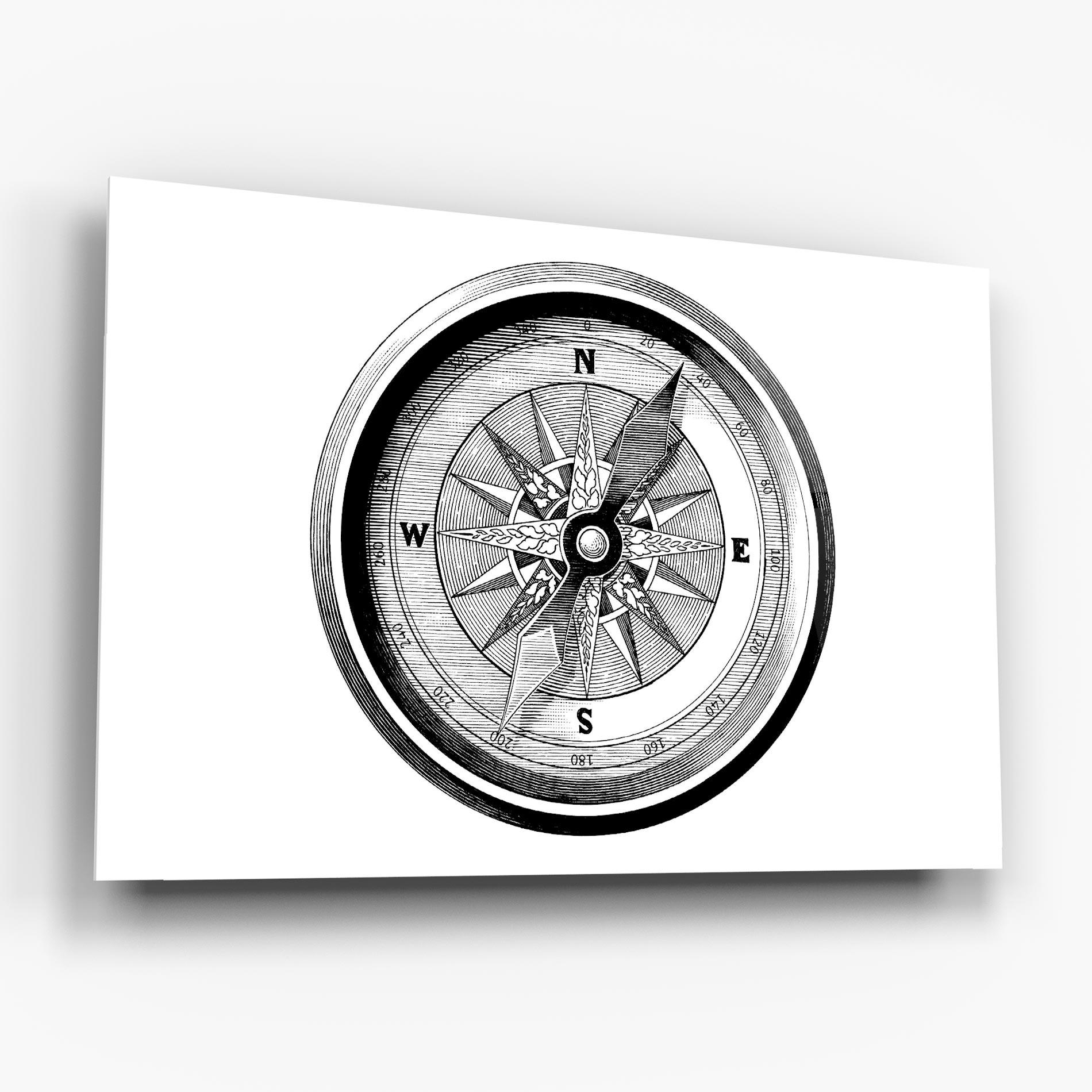 Üvegkép Black Compass mockup 6