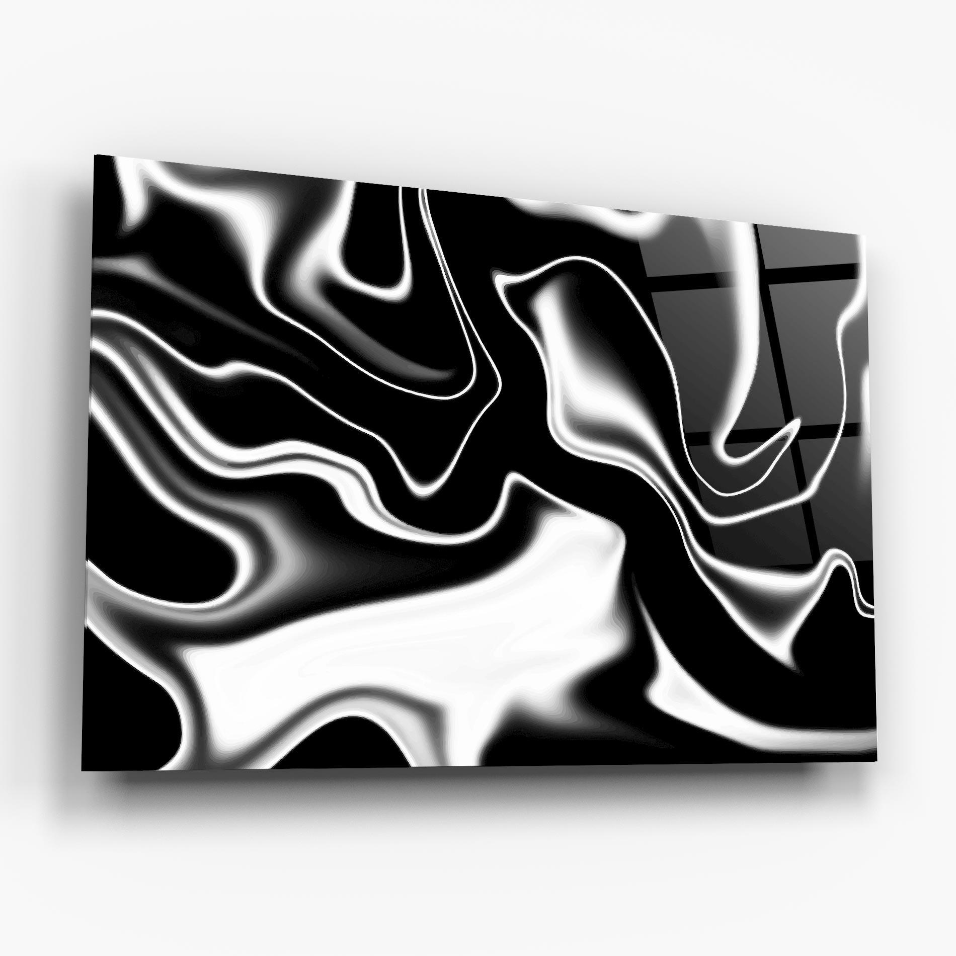 Üvegkép Black Metalic Art mockup 6