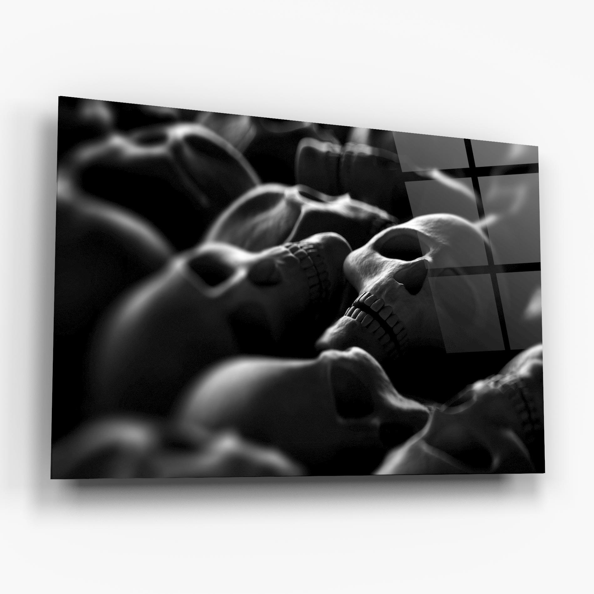 Üvegkép Gray Human Skull mockup 6