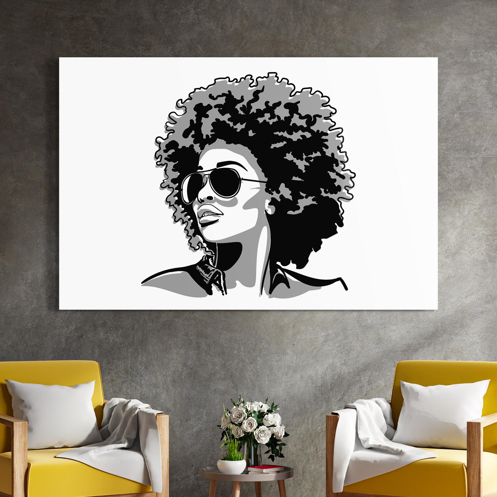 Üvegkép Black Grasses mockup 4