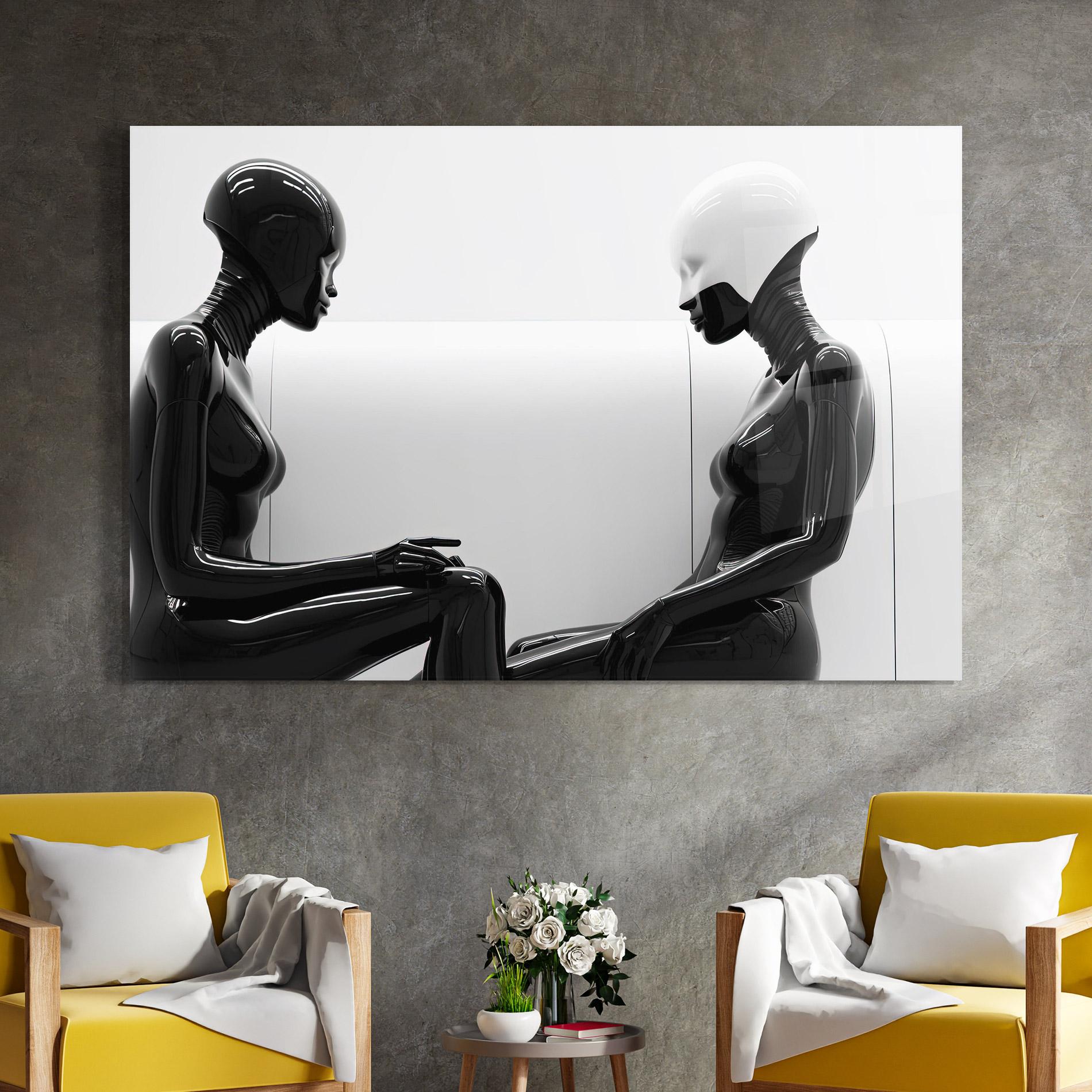 Üvegkép Black Mannequin mockup 4