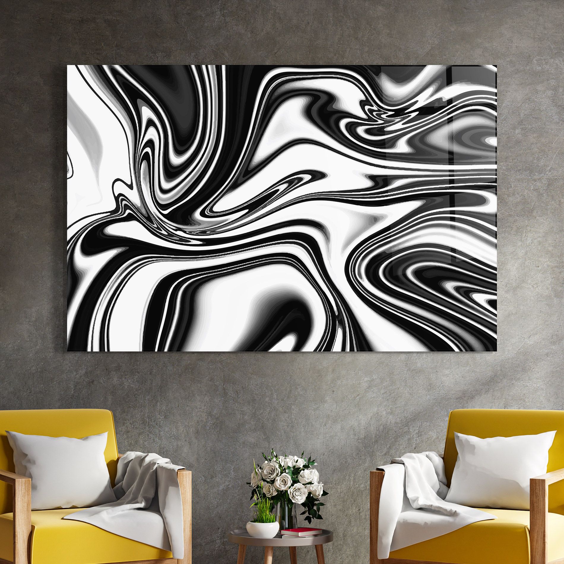 Black White Liquid mockup 4