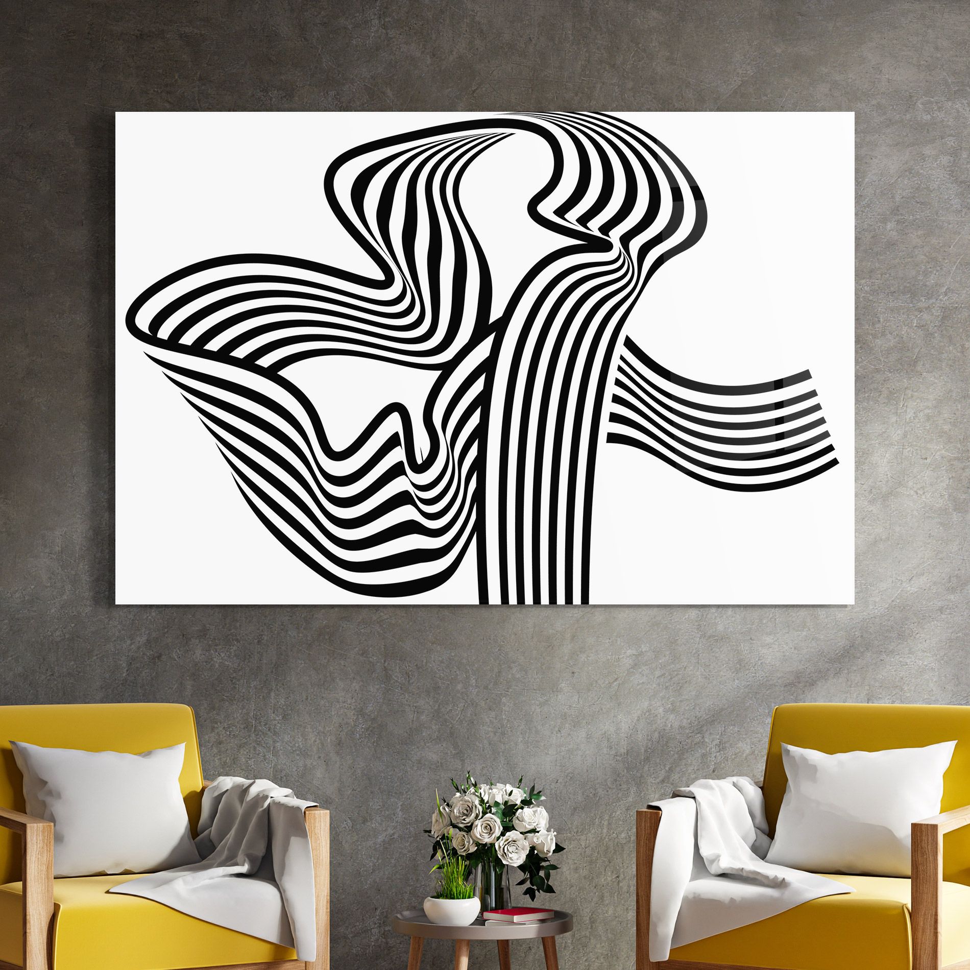 Black White Wave mockup 4