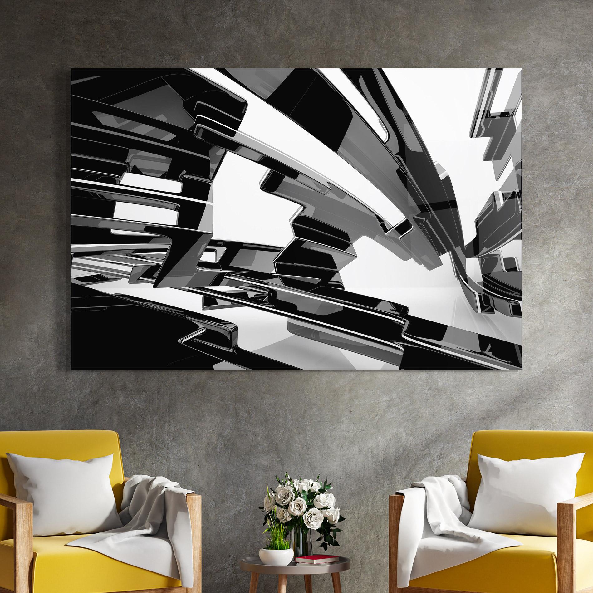 Üvegkép Glossy Sculpture mockup 4