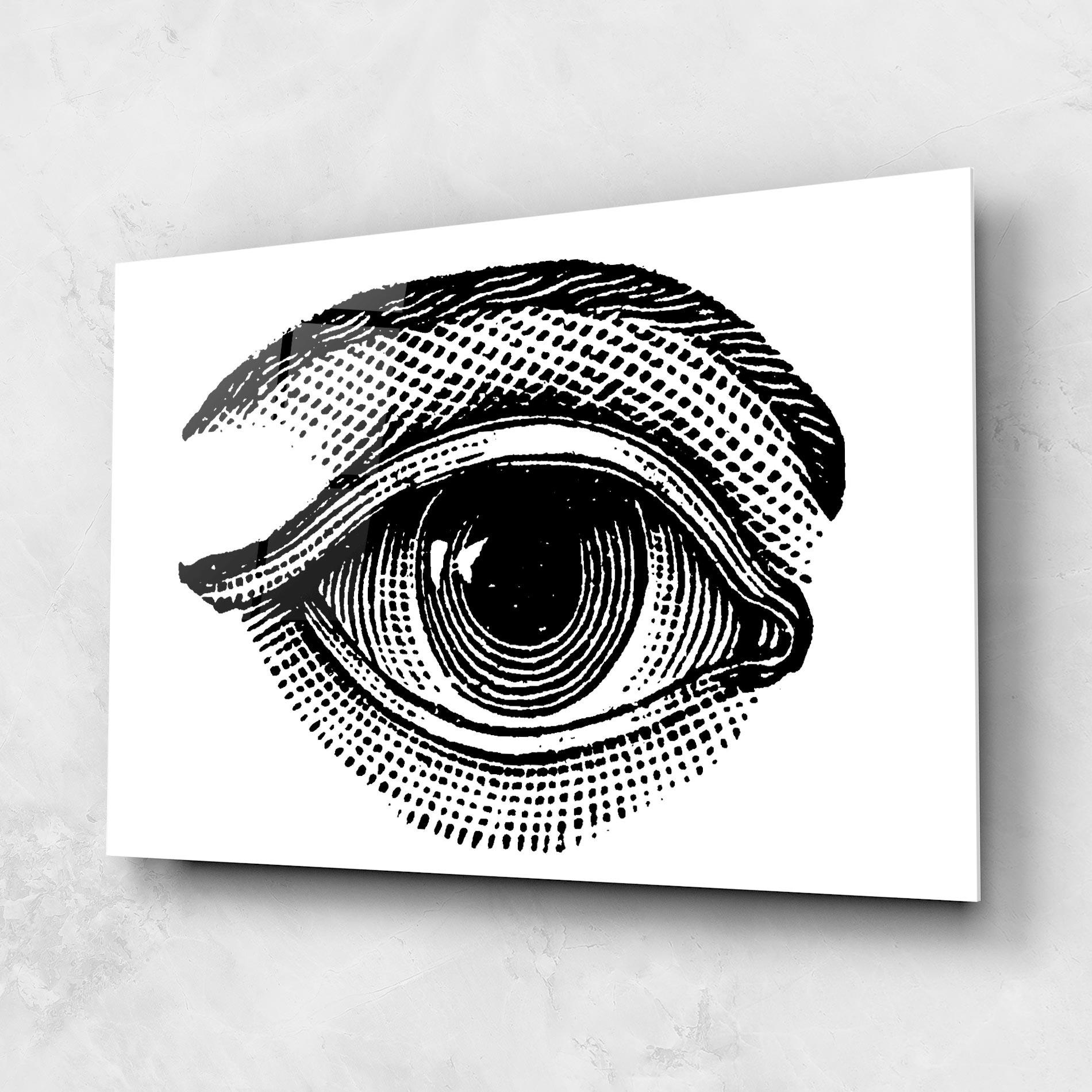 Üvegkép Big Eye Drawing mockup 1