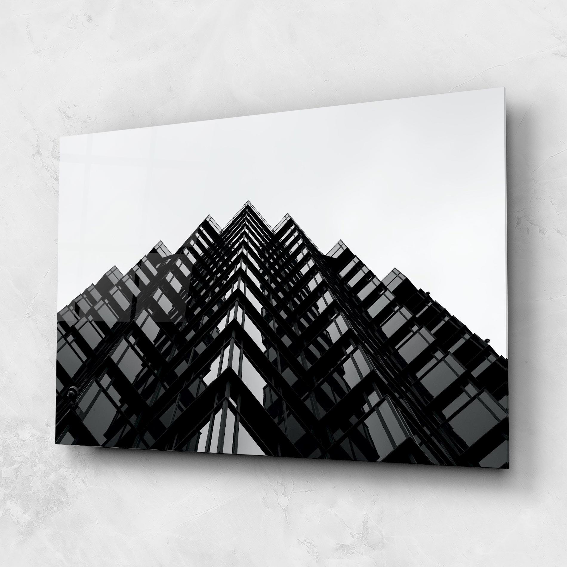 Üvegkép Black Building mockup 1