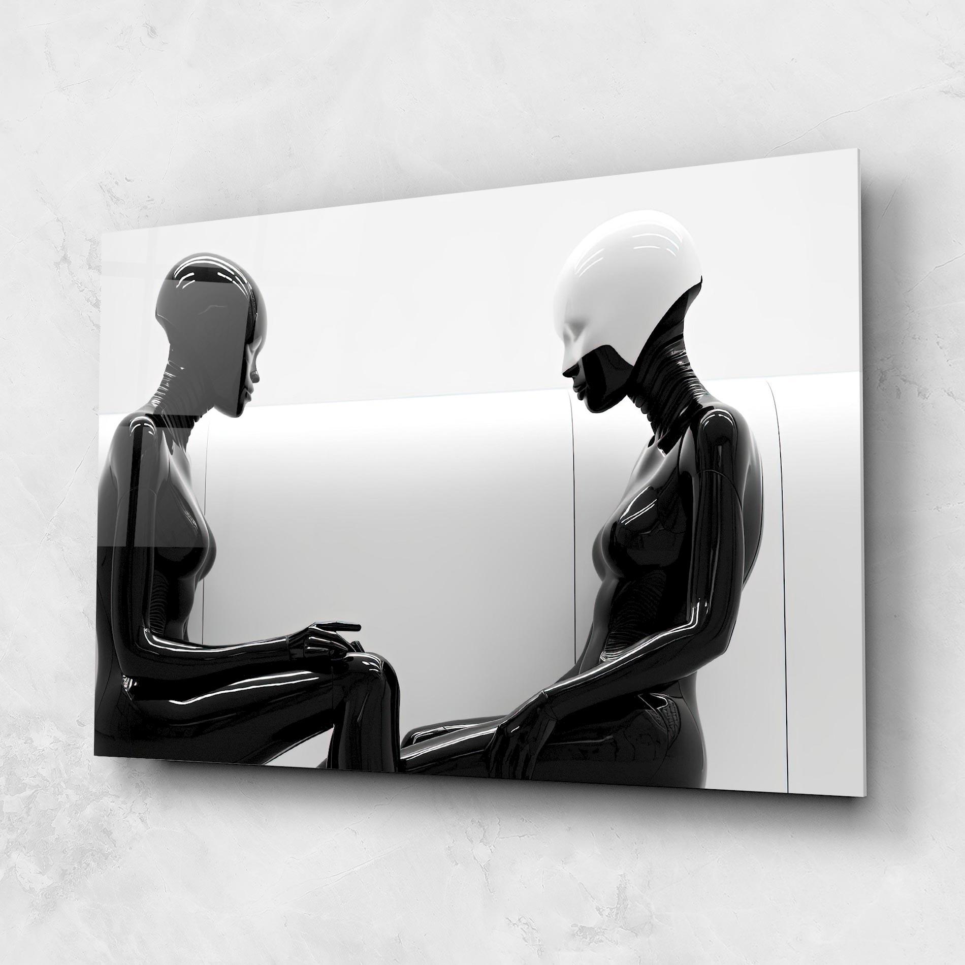 Üvegkép Black Mannequin mockup 1