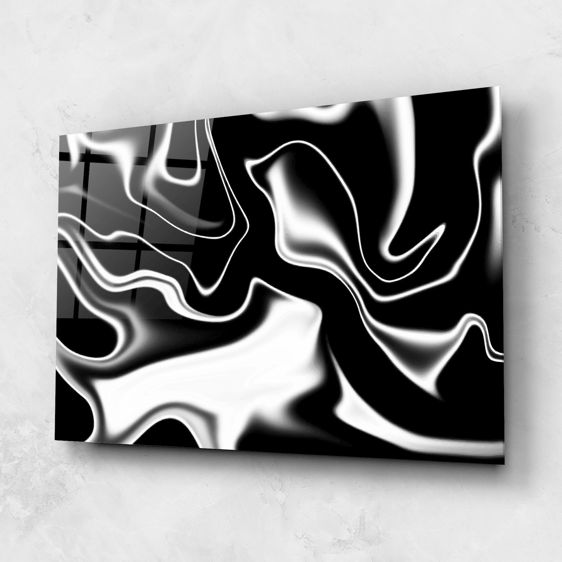 Üvegkép Black Metalic Art mockup 1