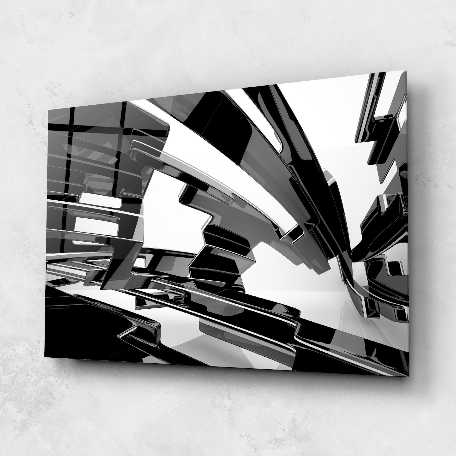 Üvegkép Glossy Sculpture mockup 1