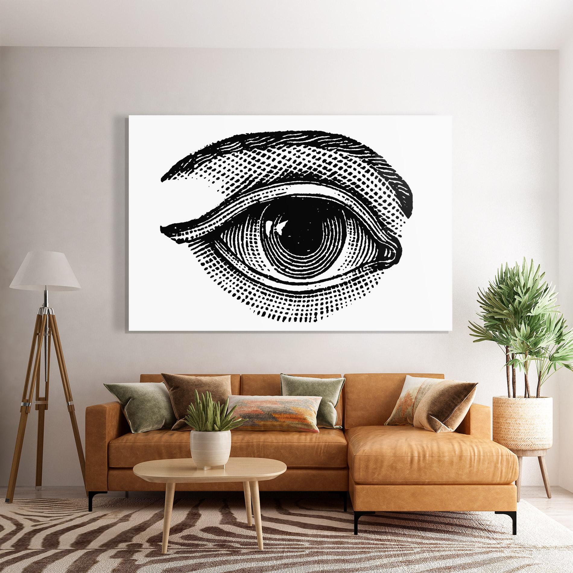 Üvegkép Big Eye Drawing mockup 7
