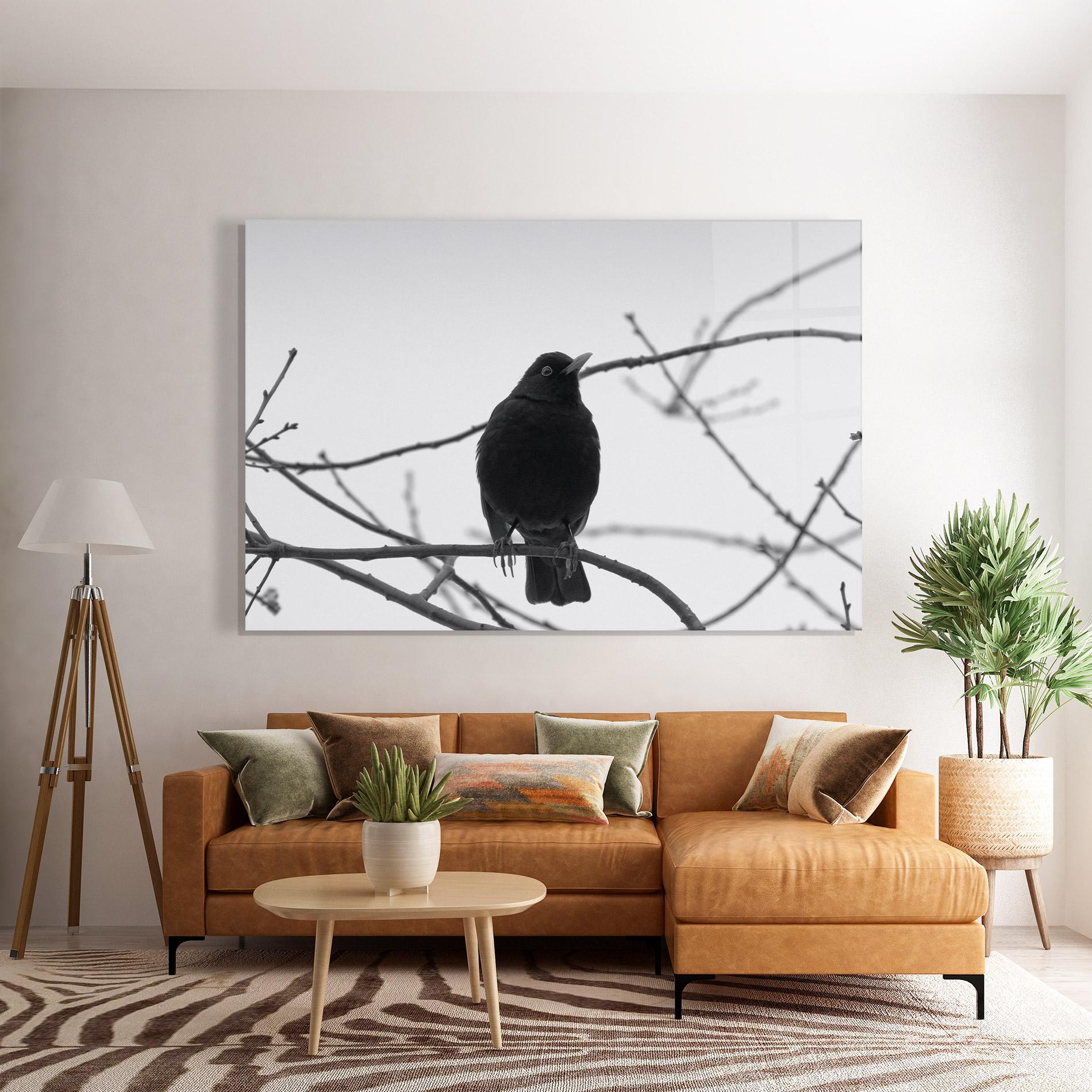 Üvegkép Black Bird mockup 7