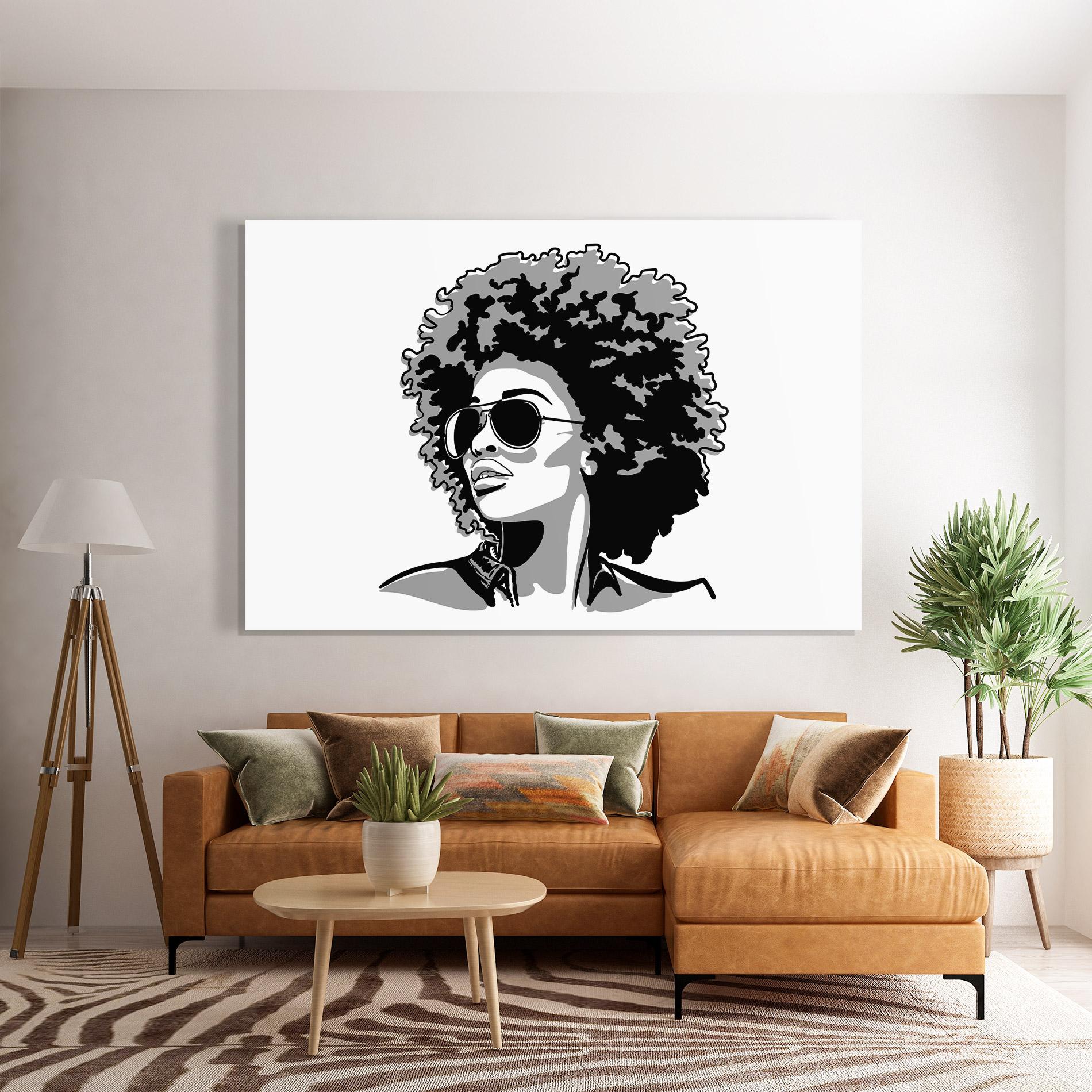 Üvegkép Black Grasses mockup 7