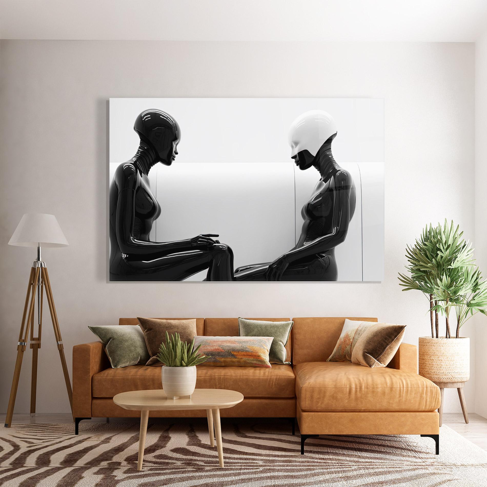 Üvegkép Black Mannequin mockup 7