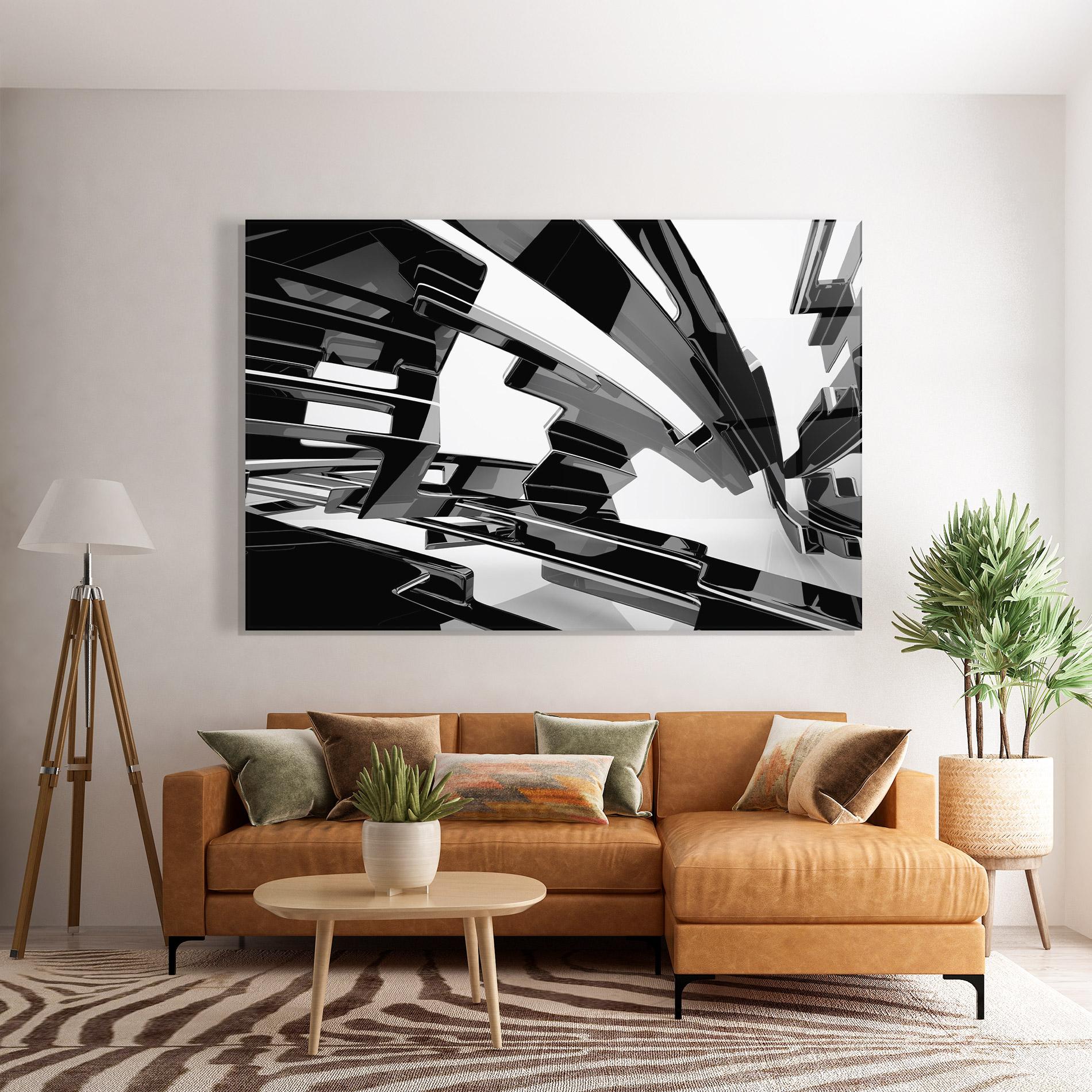 Üvegkép Glossy Sculpture mockup 7