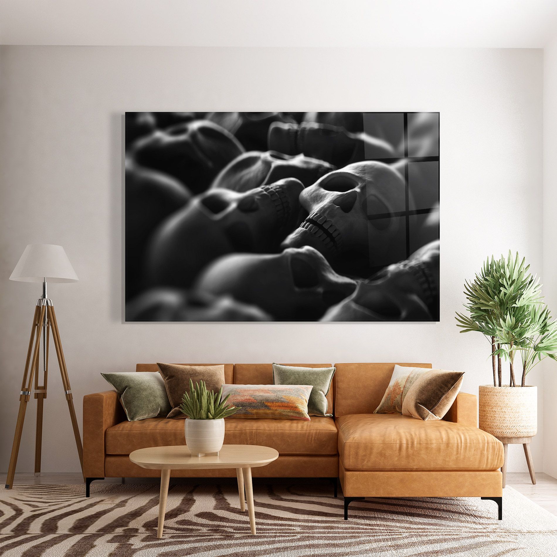 Gray Human Skull mockup 7